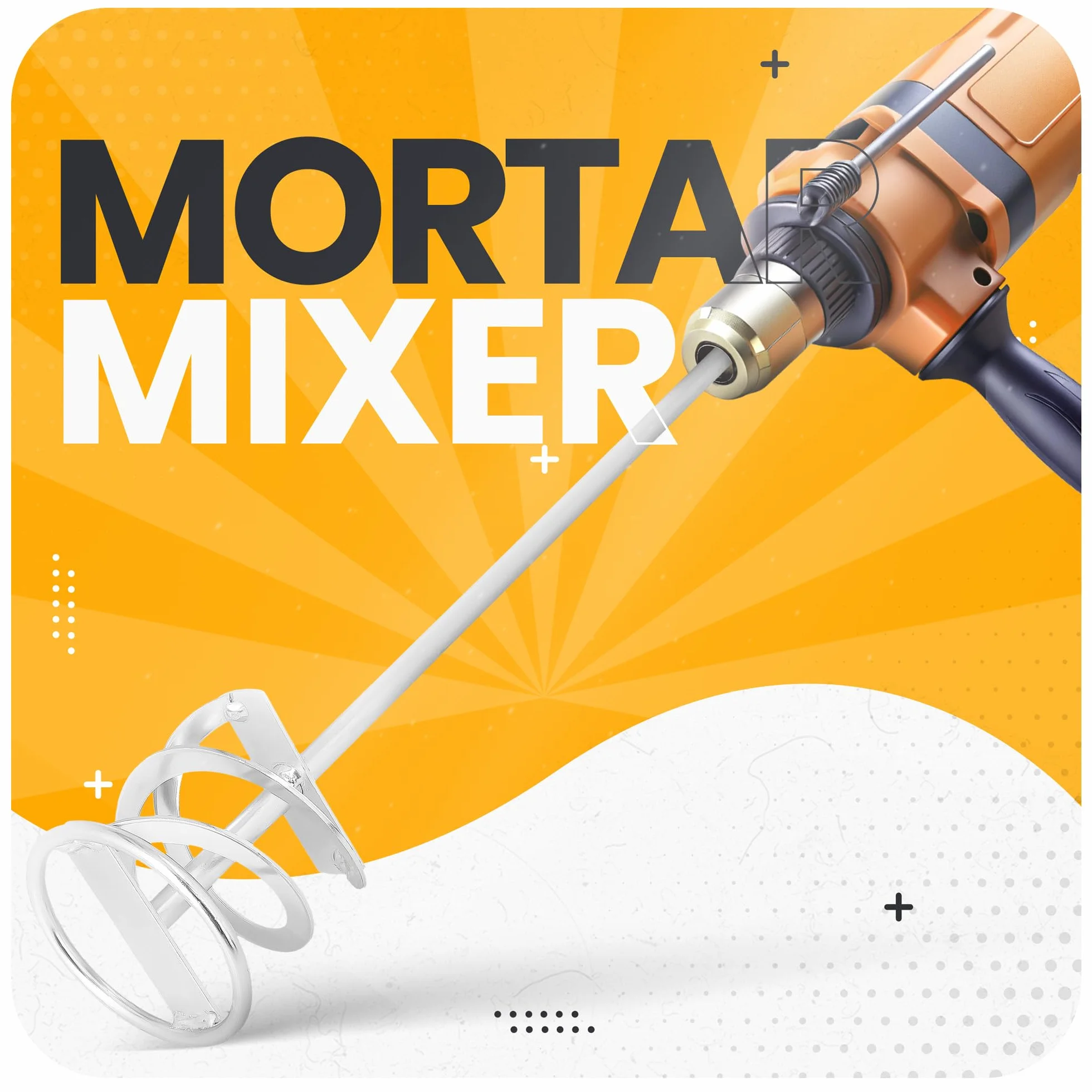 Asta Miscelatrice 100x600 mm SDS Plus Malta Gesso Cemento Vernice Colla Mescolatore Spirale Acciaio Inox