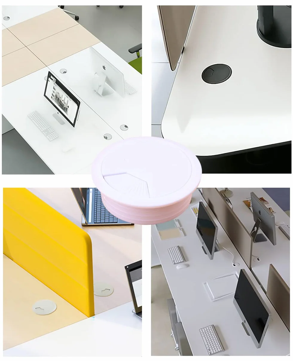 Boccole da scrivania 60 mm passacavo copertura foro bianco