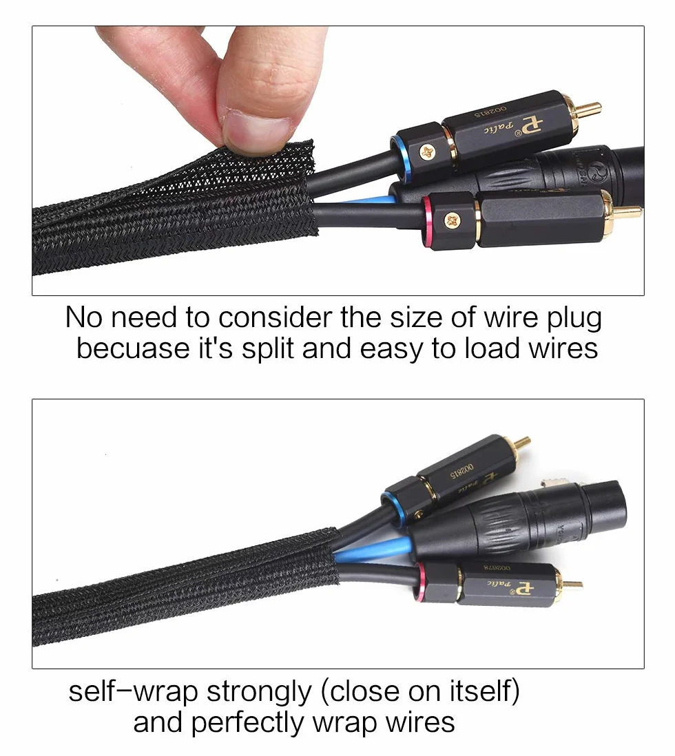 Alex Tech Guaina Cavi Self-closing 13mm 3.1m Nero