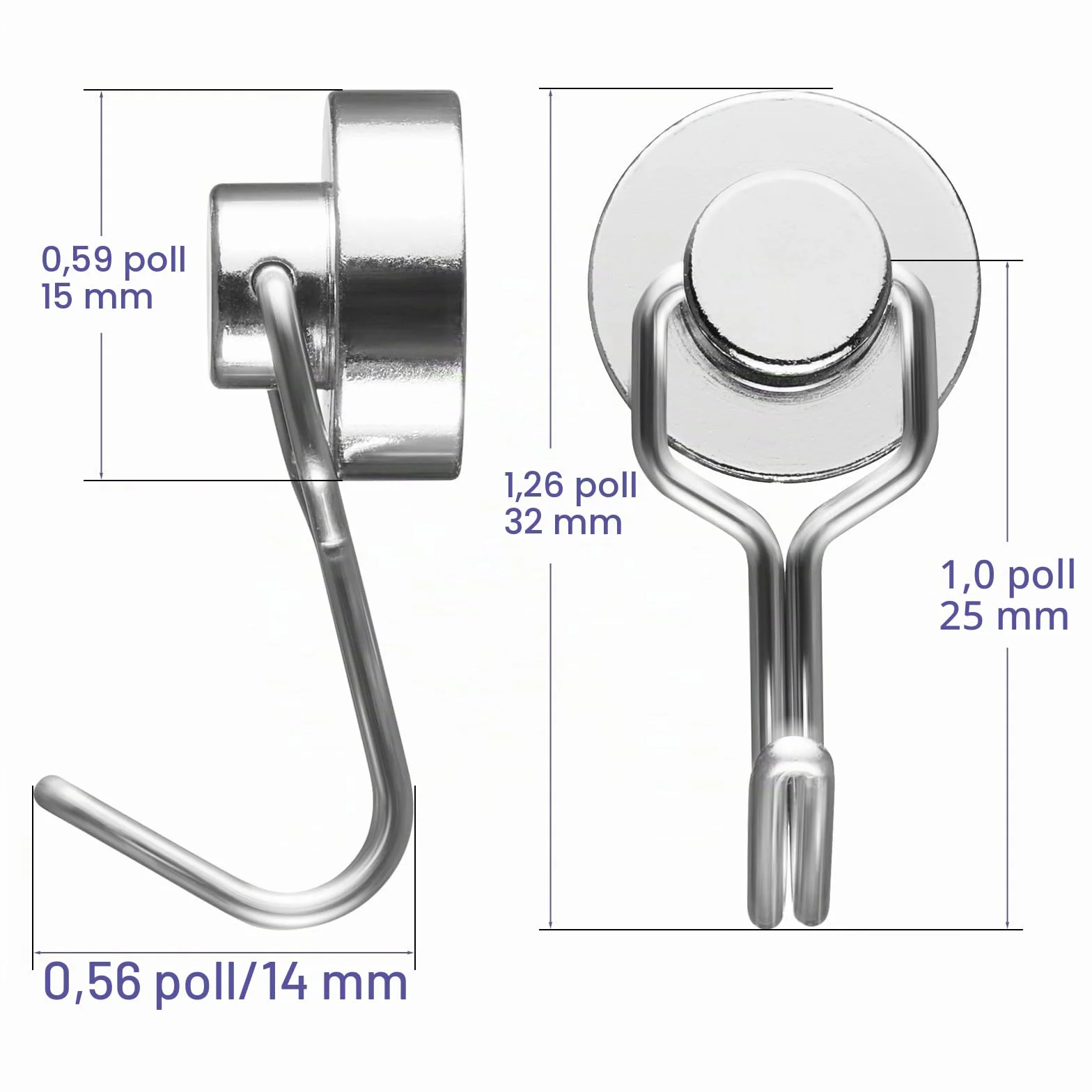 Ganci Magnetici Mini Neodimio 9KG 12 Pezzi per Frigorifero Cucina Ufficio