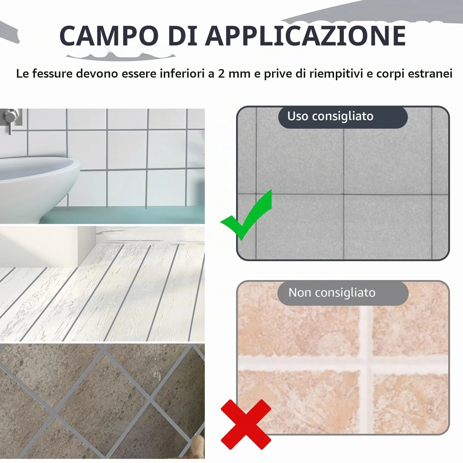 Pennarello per Fughe Piastrelle Penna Stucco Sbianca 6 Pezzi Grigio Chiaro