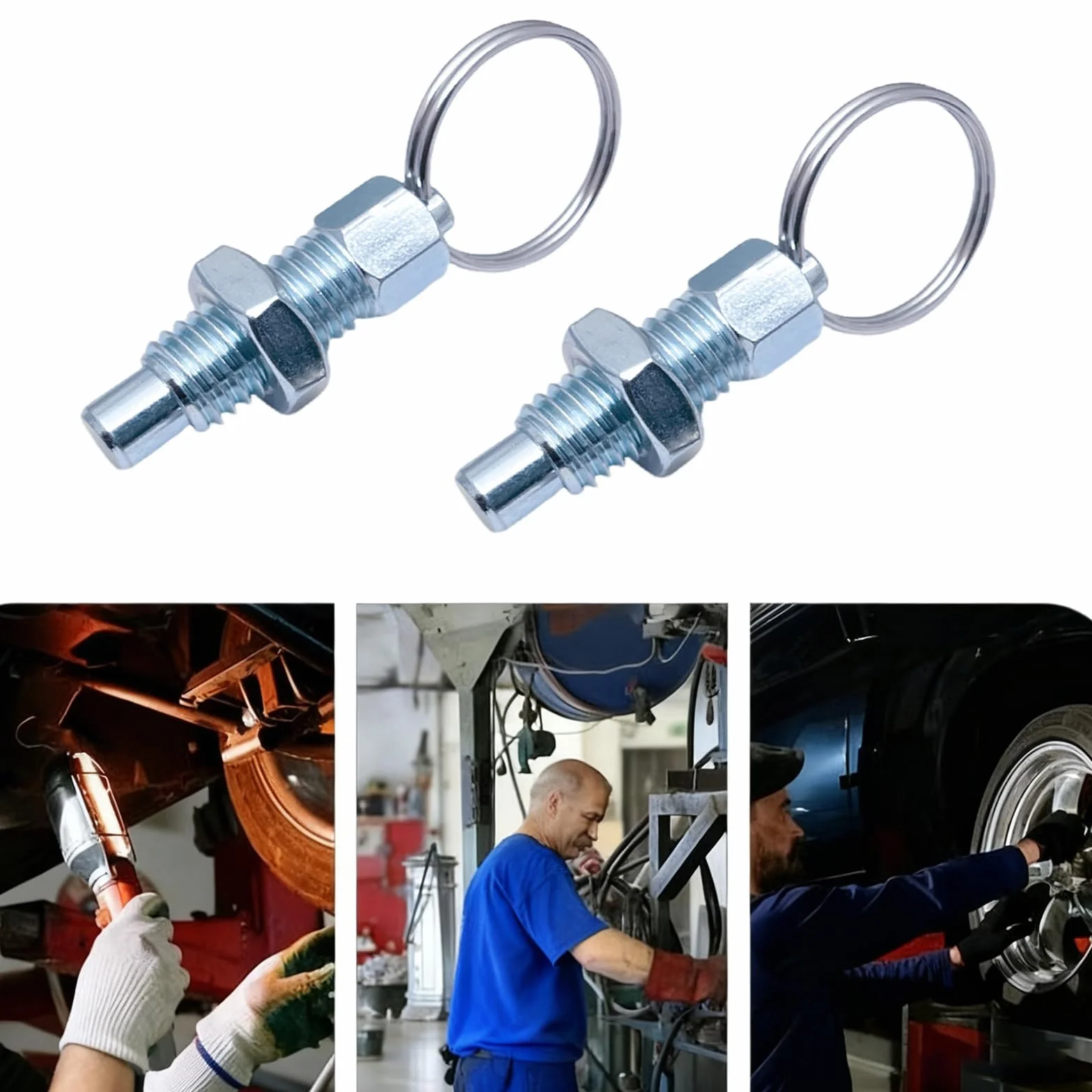 Bullone a Molla con Anello M12 Acciaio Inox - Pioli di Sicurezza Retrattili per Macchinari Industriali