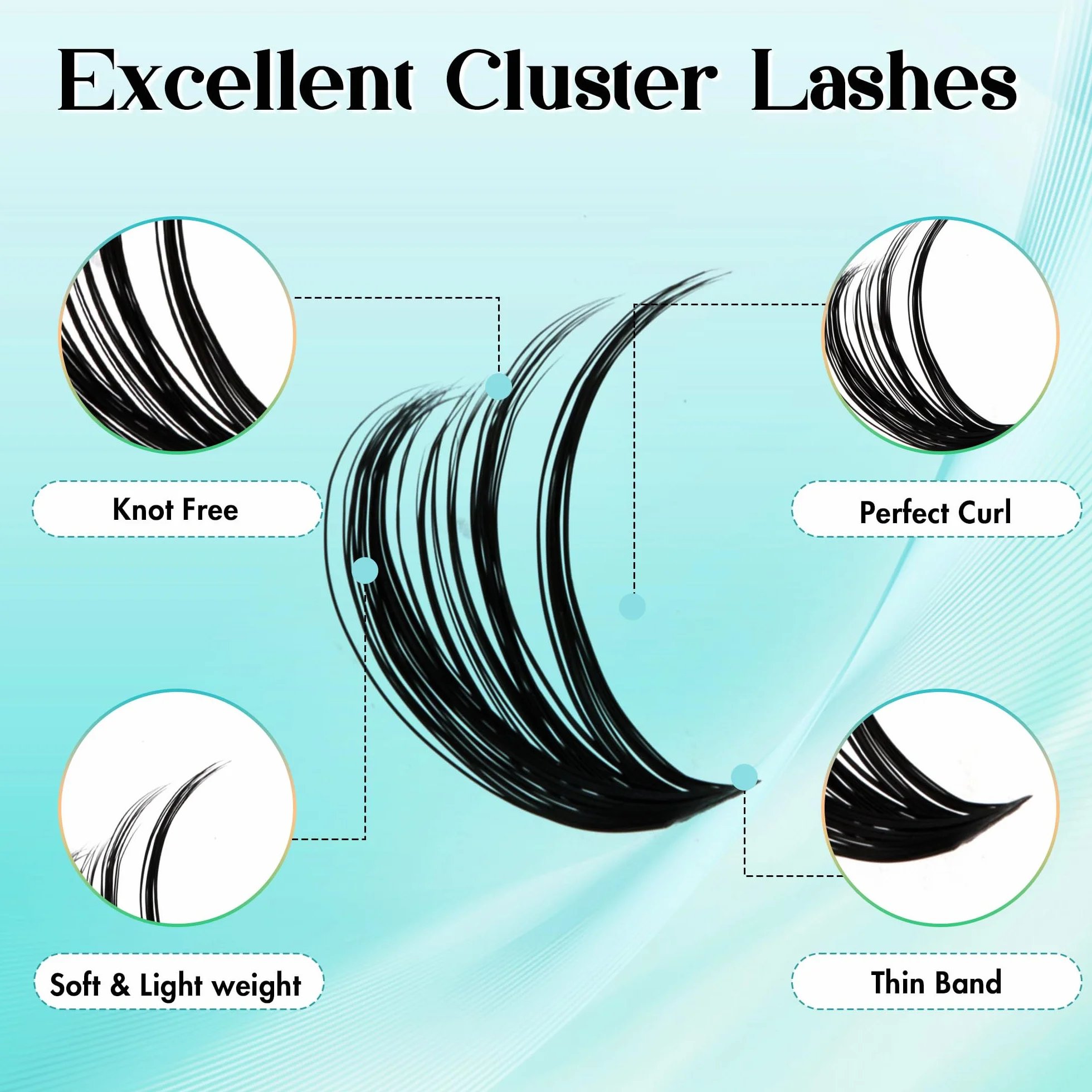 GEMERRY 280pcs Ciglia Finte Ciuffetti Kit 40D Ciuffi a Ciglia D Curl 10-18mm bond e seal ciglia Pinzette er Uso FAI DA TE a Casa Ciglia a Grappolo Extension Ciglia Kit(40D-D, 10-18mm-Kit)