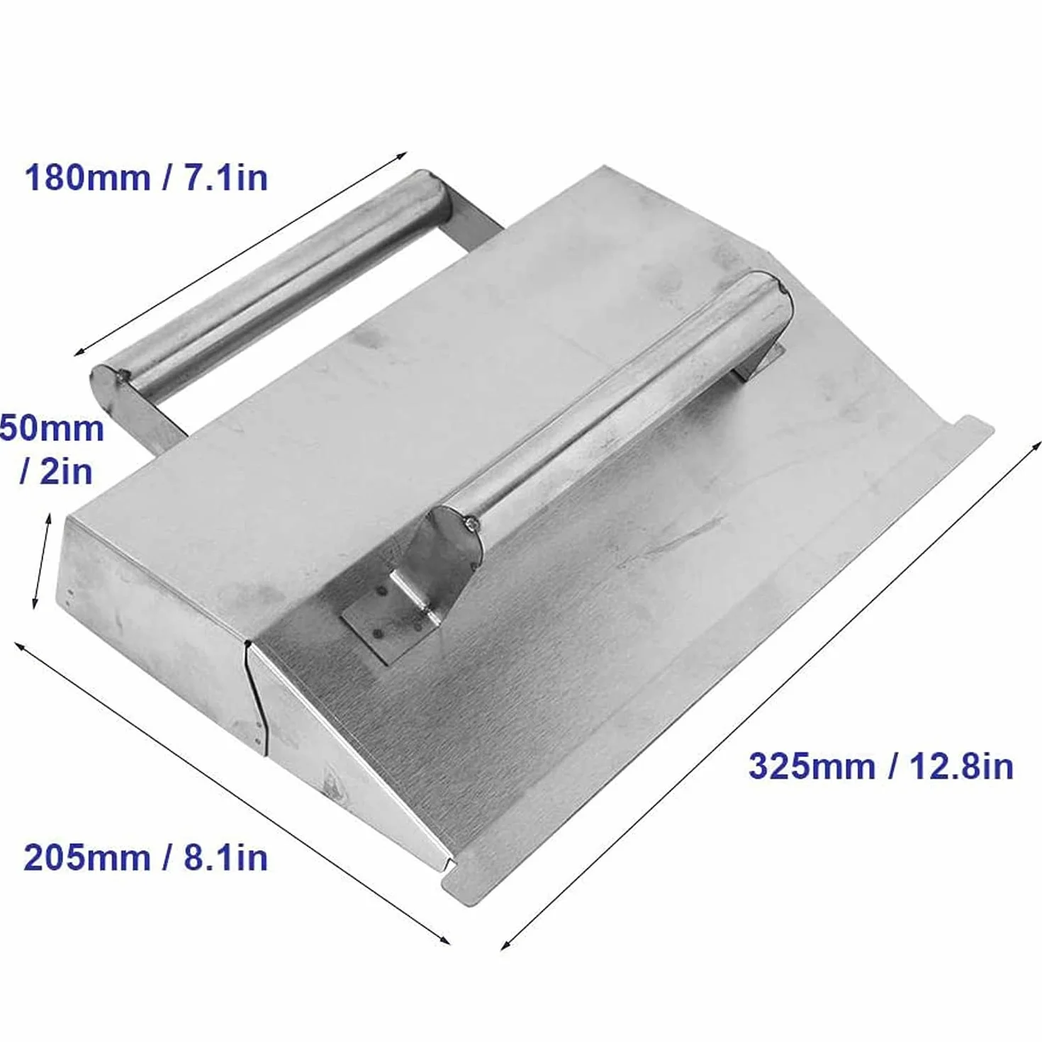 Cazzuola per Intonacare Cemento in Acciaio Inox Doppia Impugnatura