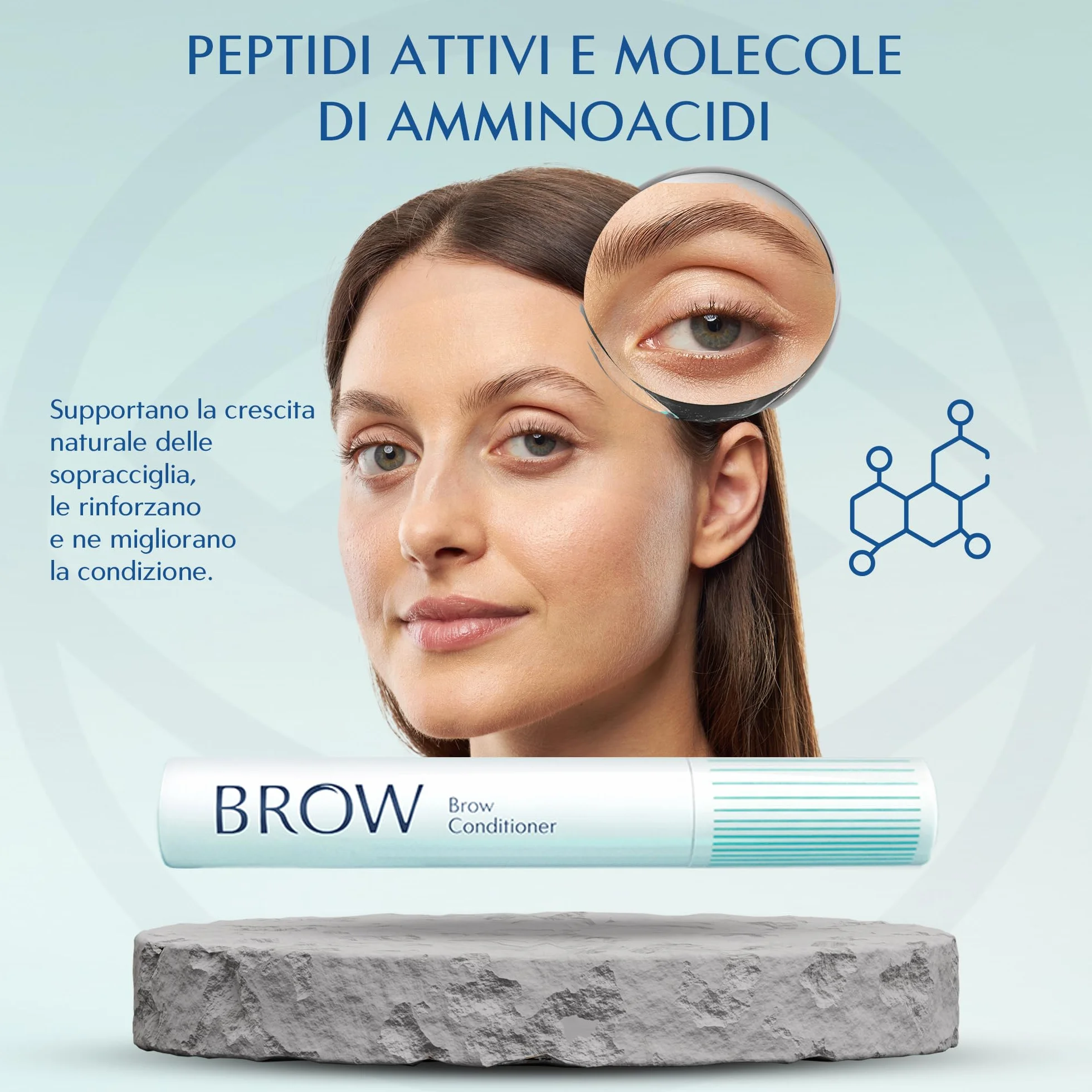 ORPHICA Brow Siero Sopracciglia Ricrescita Rapida 4 ml – Eyebrow Serum con Peptidi e Ginseng, Infoltente e Rinforzante