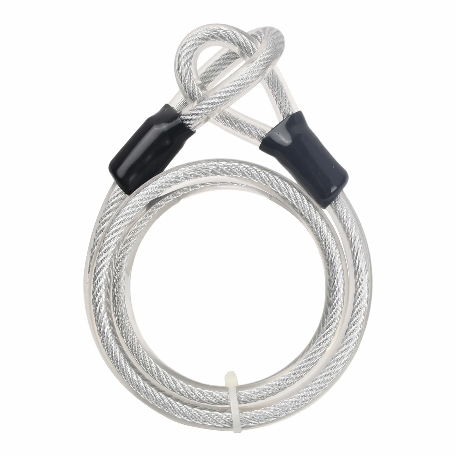 Cavo di Sicurezza Bici 120cm 12mm Acciaio Intrecciato con Estremità ad Anello