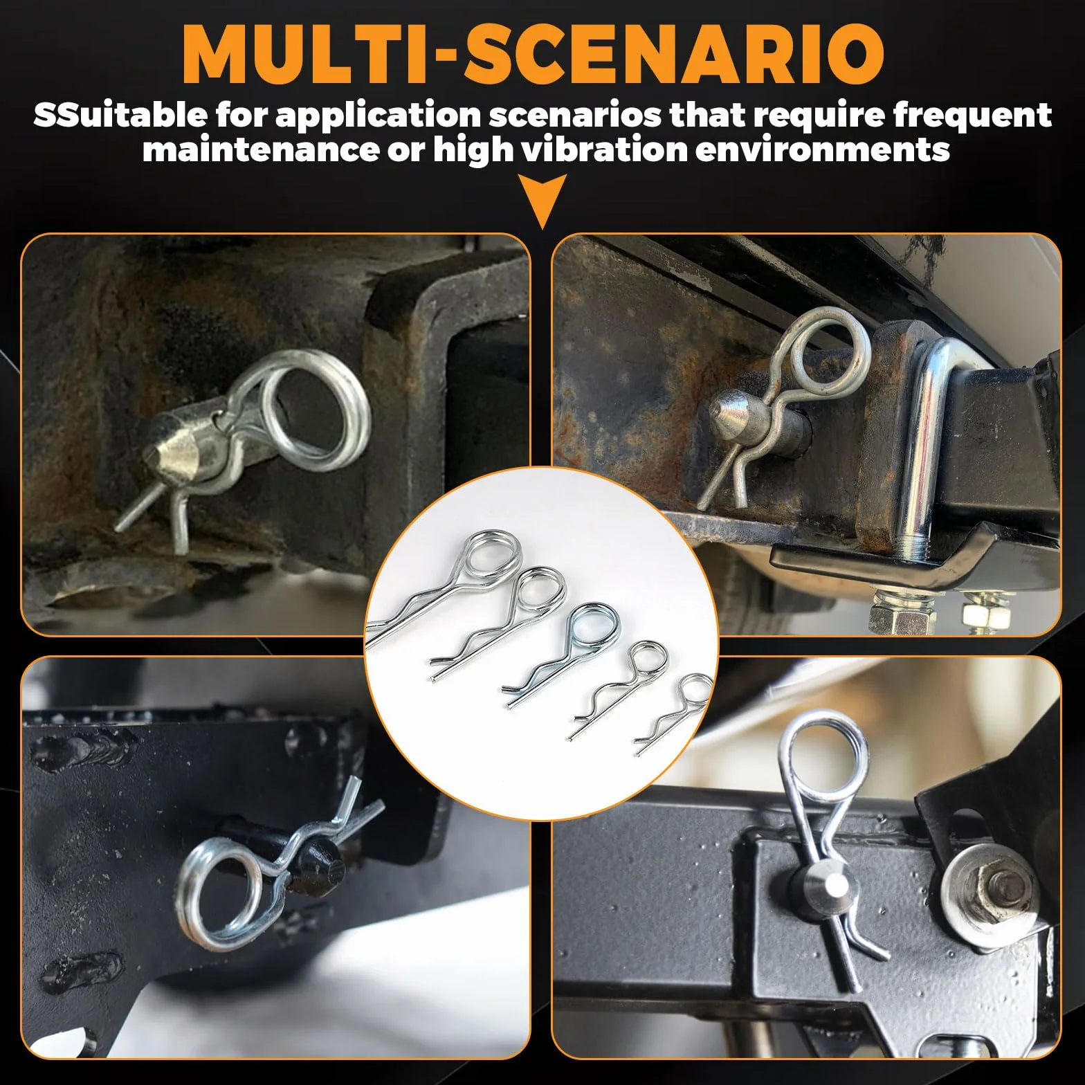 Coppiglie a Molla 2.5 mm 3 mm 4 mm 5 mm, 22 Pezzi per Trattore
