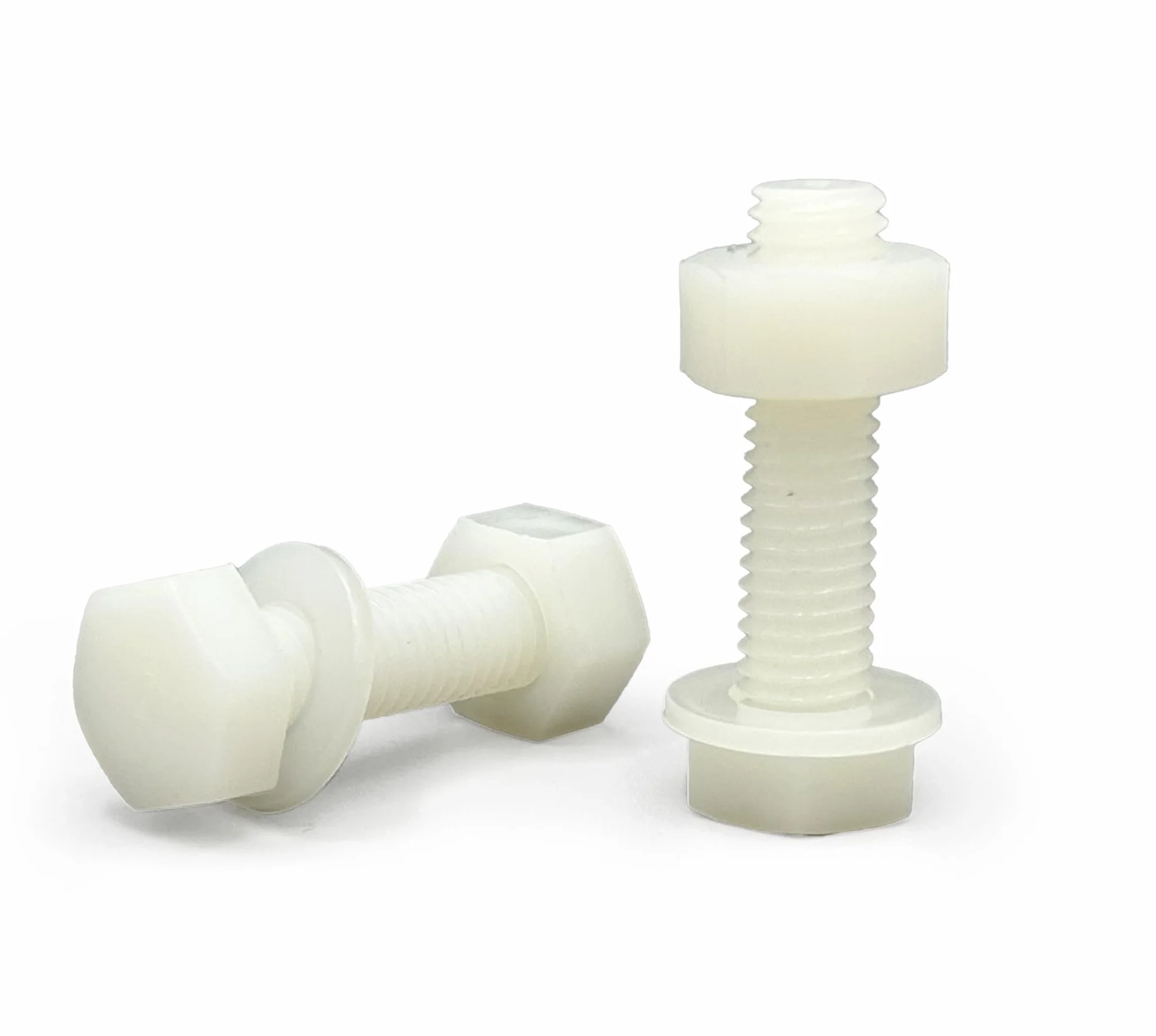 Viti a testa esagonale in Nylon M4 x 20 mm – 60 pezzi