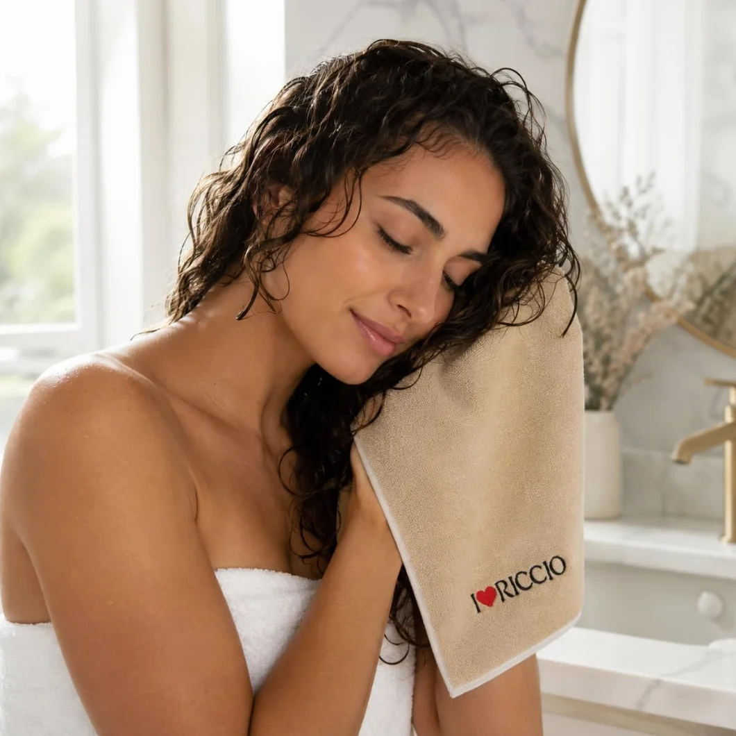 Ilovericcio Asciugamano Capelli Ricci in Microfibra, Asciugamano Plopping e Scrunching per Onde e Ricci Ideali, Rende i Capelli Morbidi e Lucidi, 90 x 54 cm