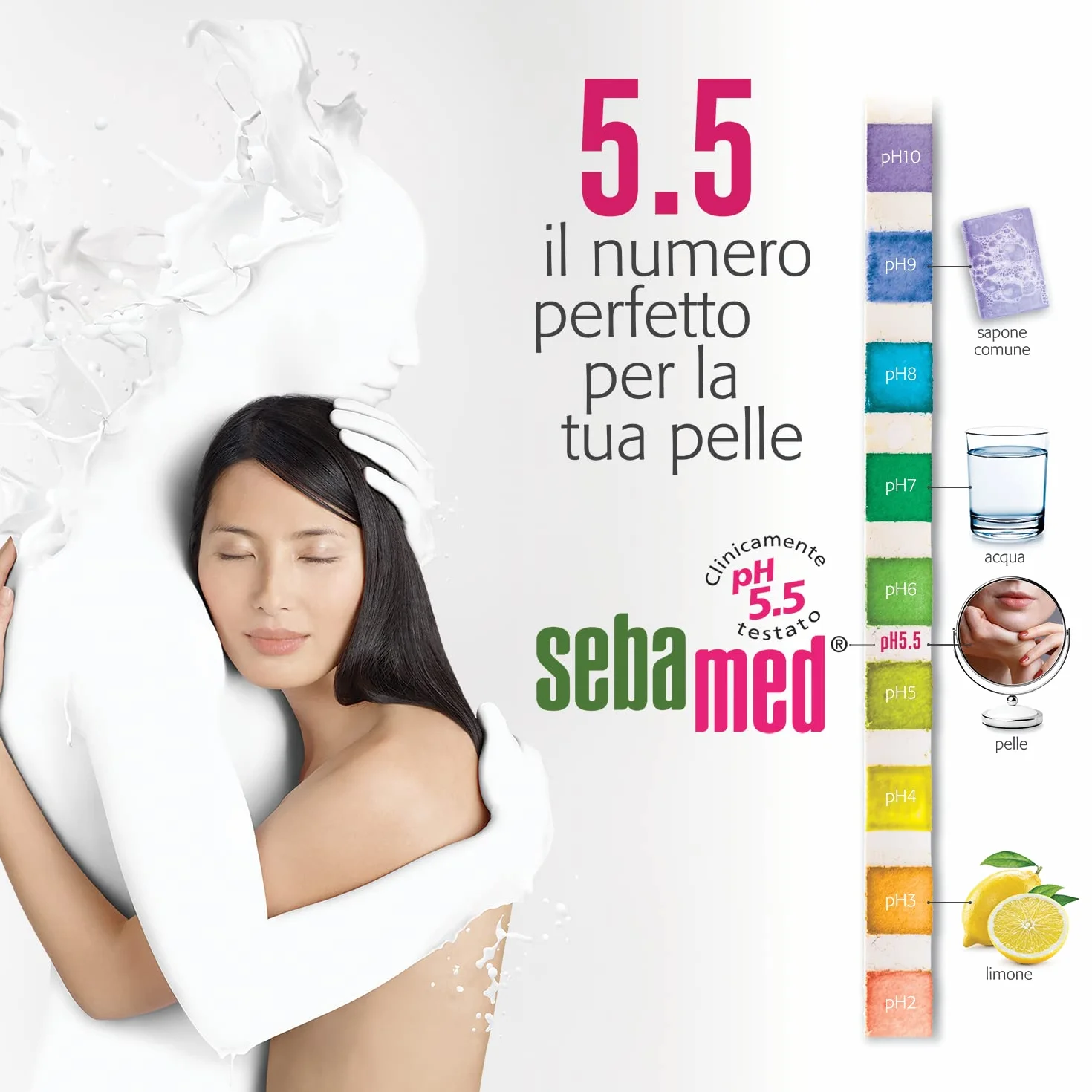 Sebamed Detergente Liquido Viso e Corpo, per Pelli Sensibili e Intolleranti, pH 5.5, 1000ml