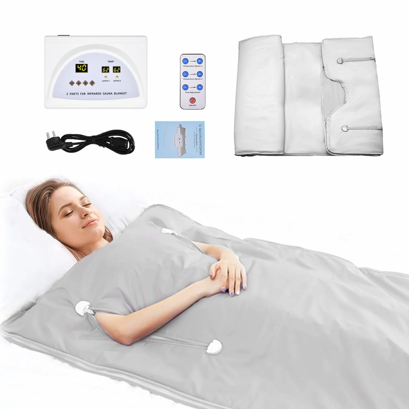 Oxford Coperta per Sauna infrarossi 650W Far-Infrared con Telecomando