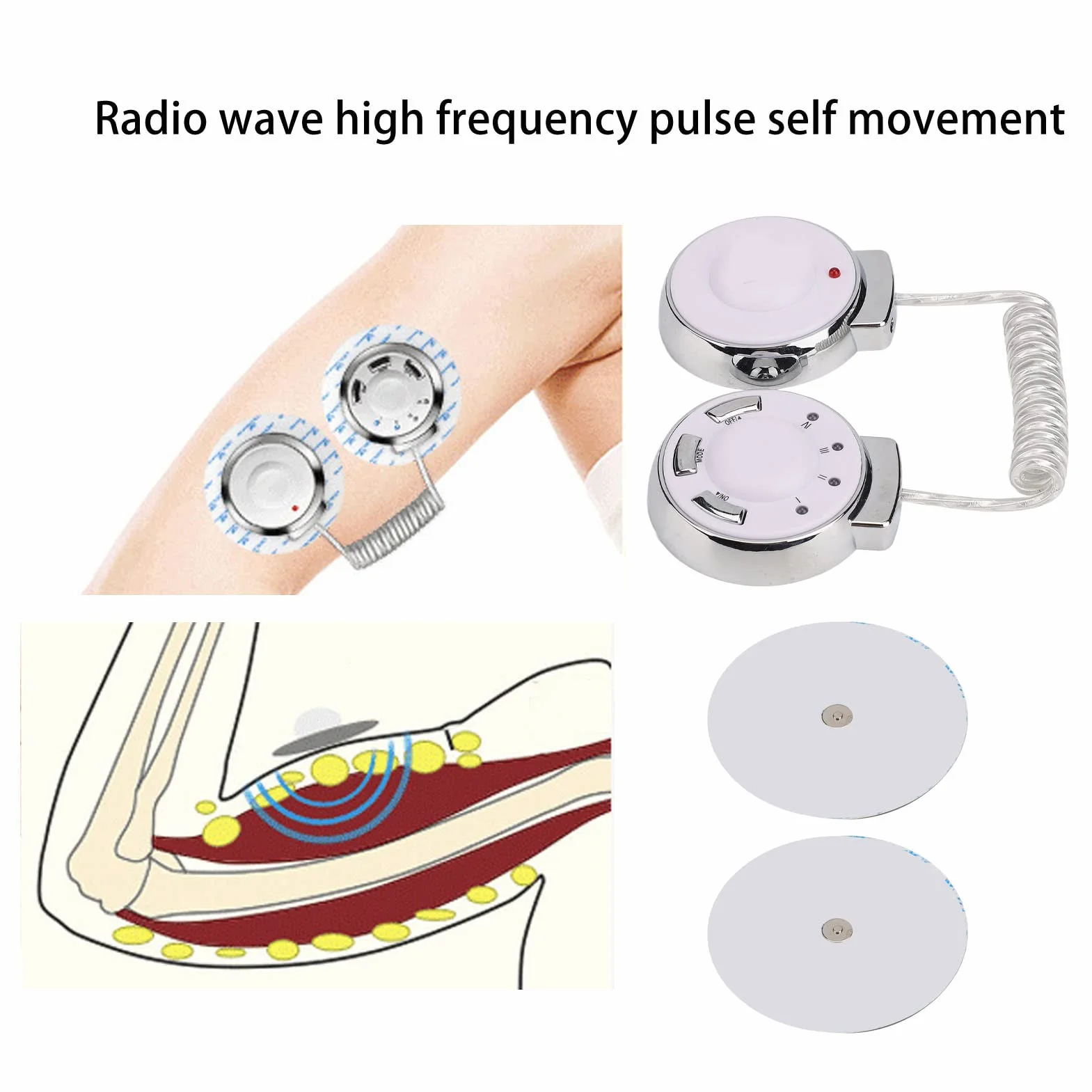 Elettrostimolatore Muscolare, Massaggiatore Elettrico Multifunzione per Addominali, Addome Braccio Gambe Waist Glutei Massaggi-Attrezzi, Portable Beauty Liposuction Equipment Massaggiatore Silenzioso