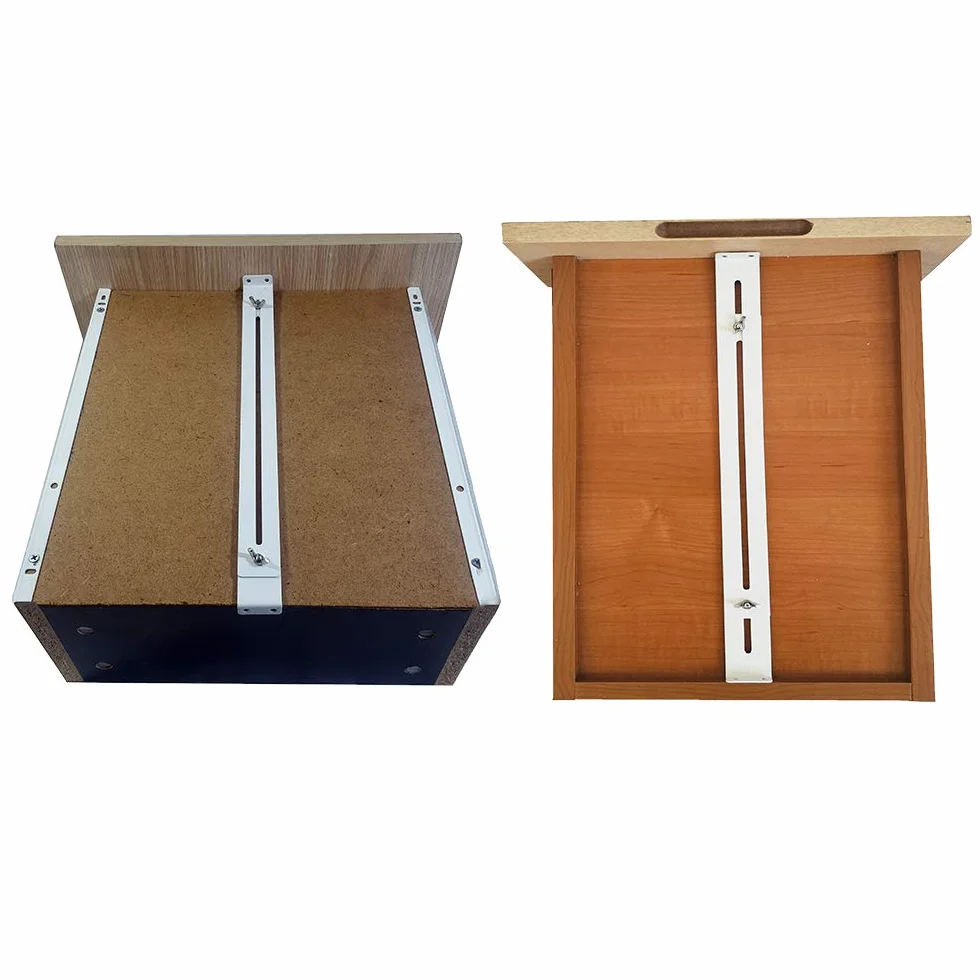 FRMSAET Kit di riparazione cassetto acciaio resistente - Rinforzo cassetti legno MDF truciolare - Staffe confezione da 4