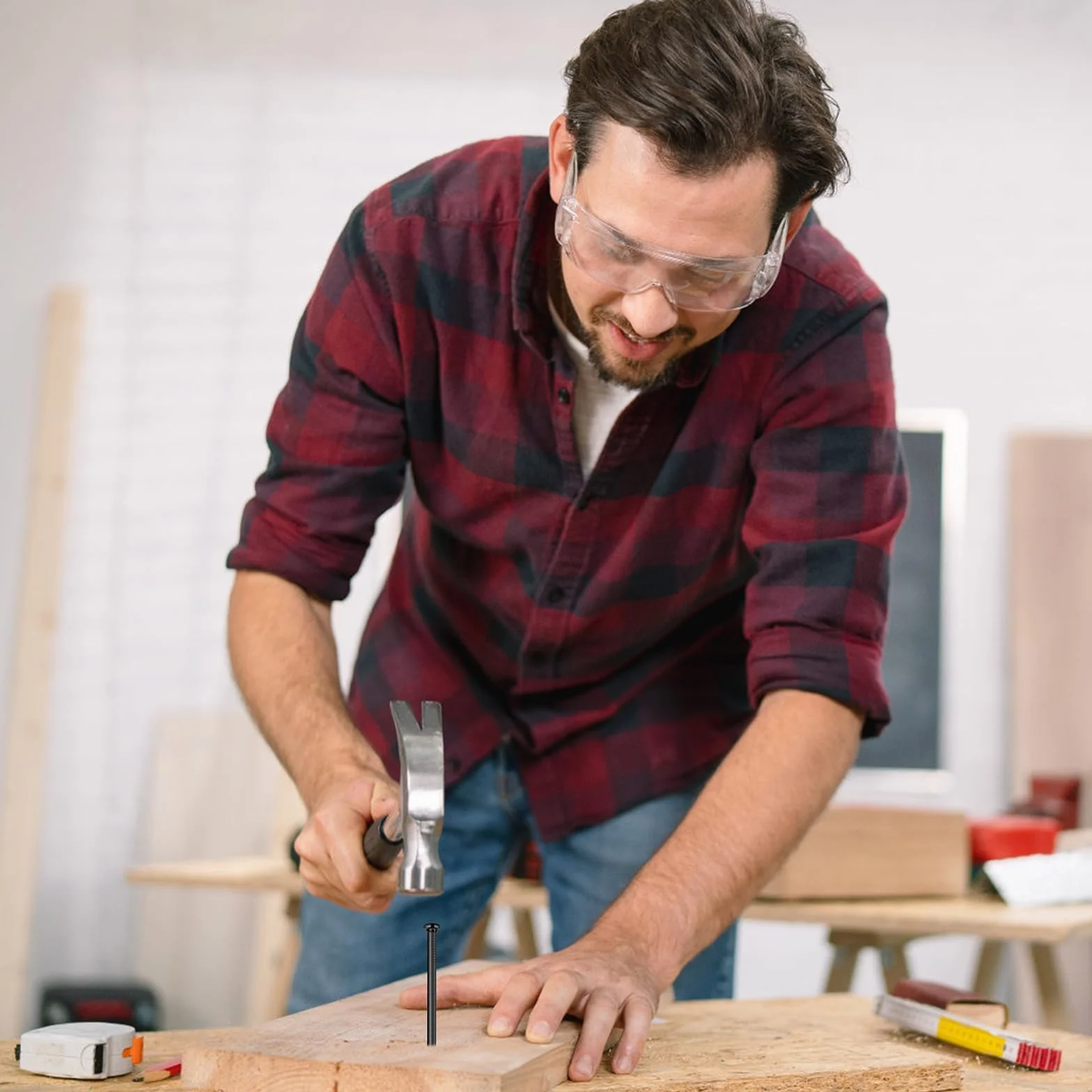 50 Chiodi in Acciaio 60 mm per Cemento Carpenteria Interno Esterno
