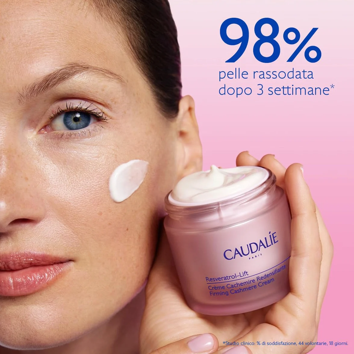 Caudalie Resveratrol-Lift Crema Cashmere Ridensificante – Collagene Vegano, Resveratrolo, Acido Ialuronico, Anti-rughe e Rassodante, 98% Origine Naturale, Vegana, 50 mL