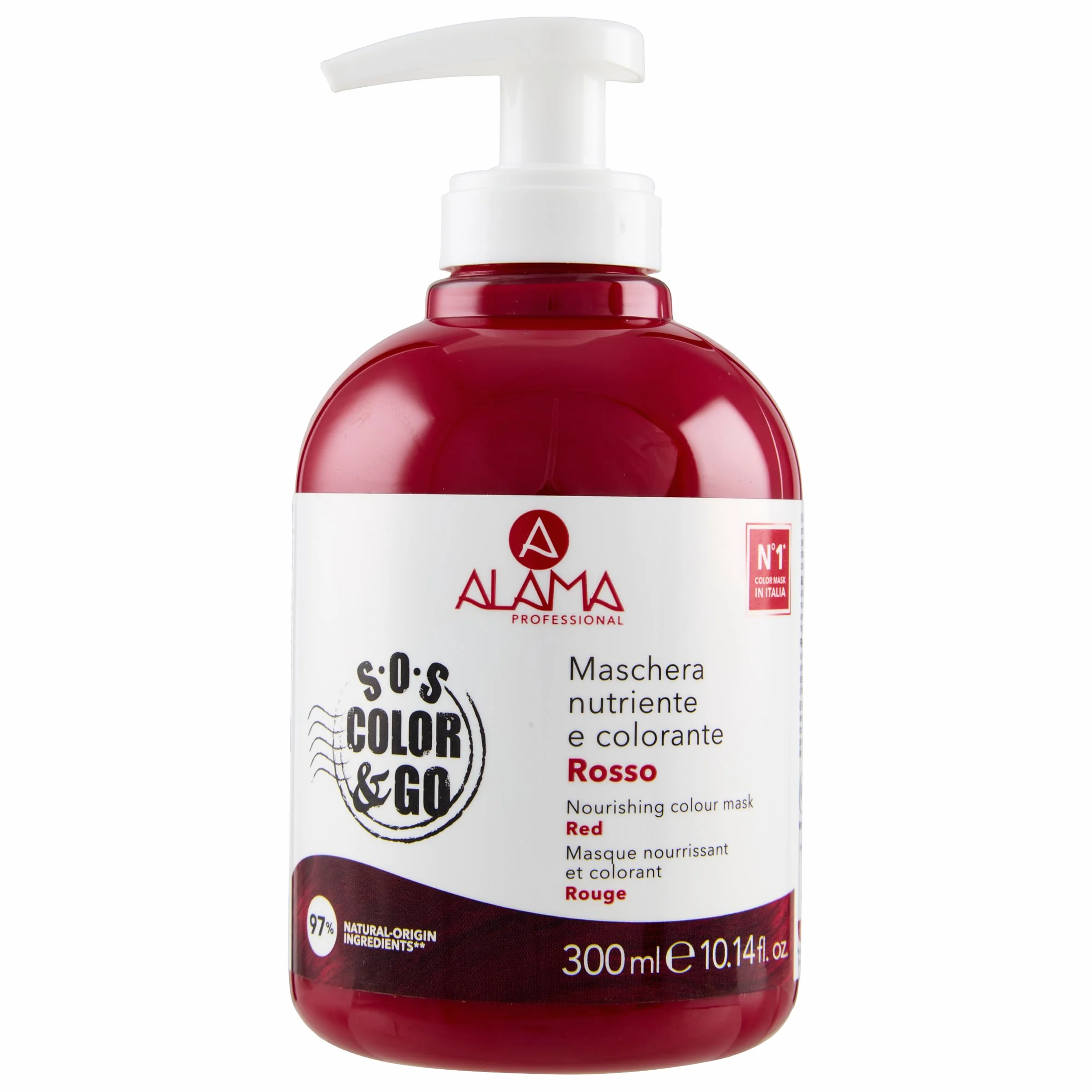 S.O.S Color 6 Go Maschera Colorante Riflesssante e Ravvivante, Rosso, 300 Millilitri