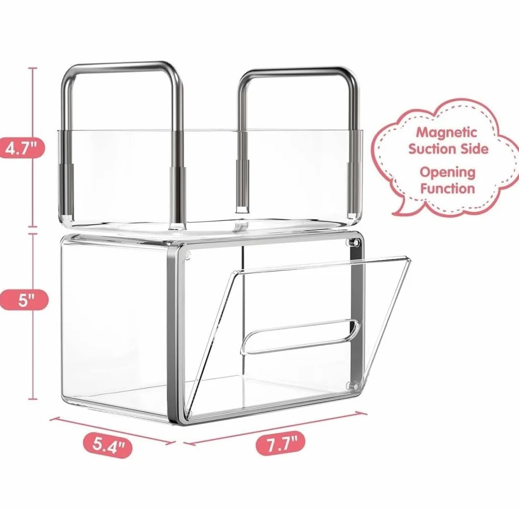 Organizer Trucchi Multifunzione, Organizer Per Trucchi Impilabile, Organizer Per Cosmetici In Acrilico Trasparente Con Scatola Per Fazzoletti In Plastica Trasparente Per Riporre I Trucchi Make Up Orga