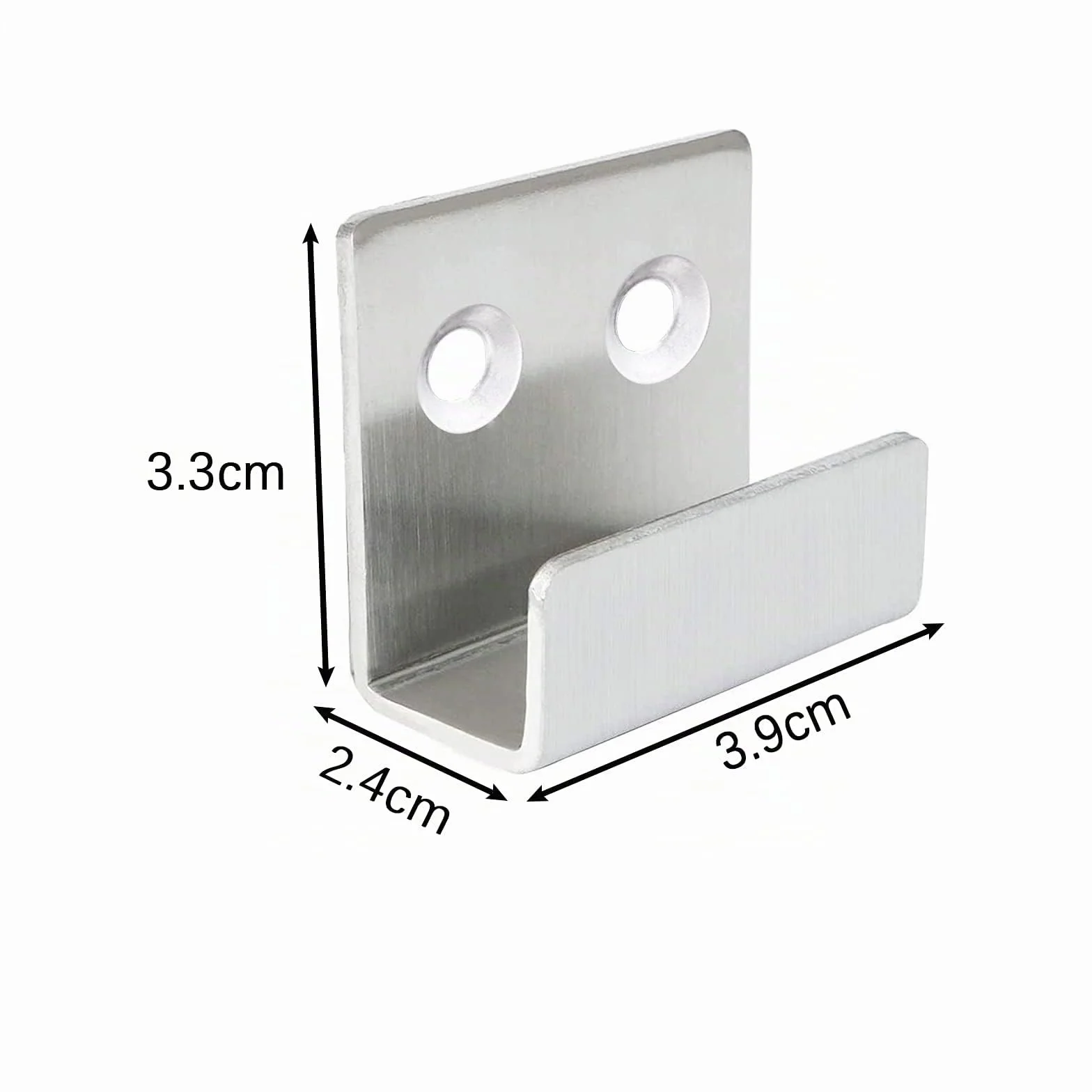 Ganci a U Inossidabile 50 kg 8 Pezzi per Bagno Cucina Vetro con Viti