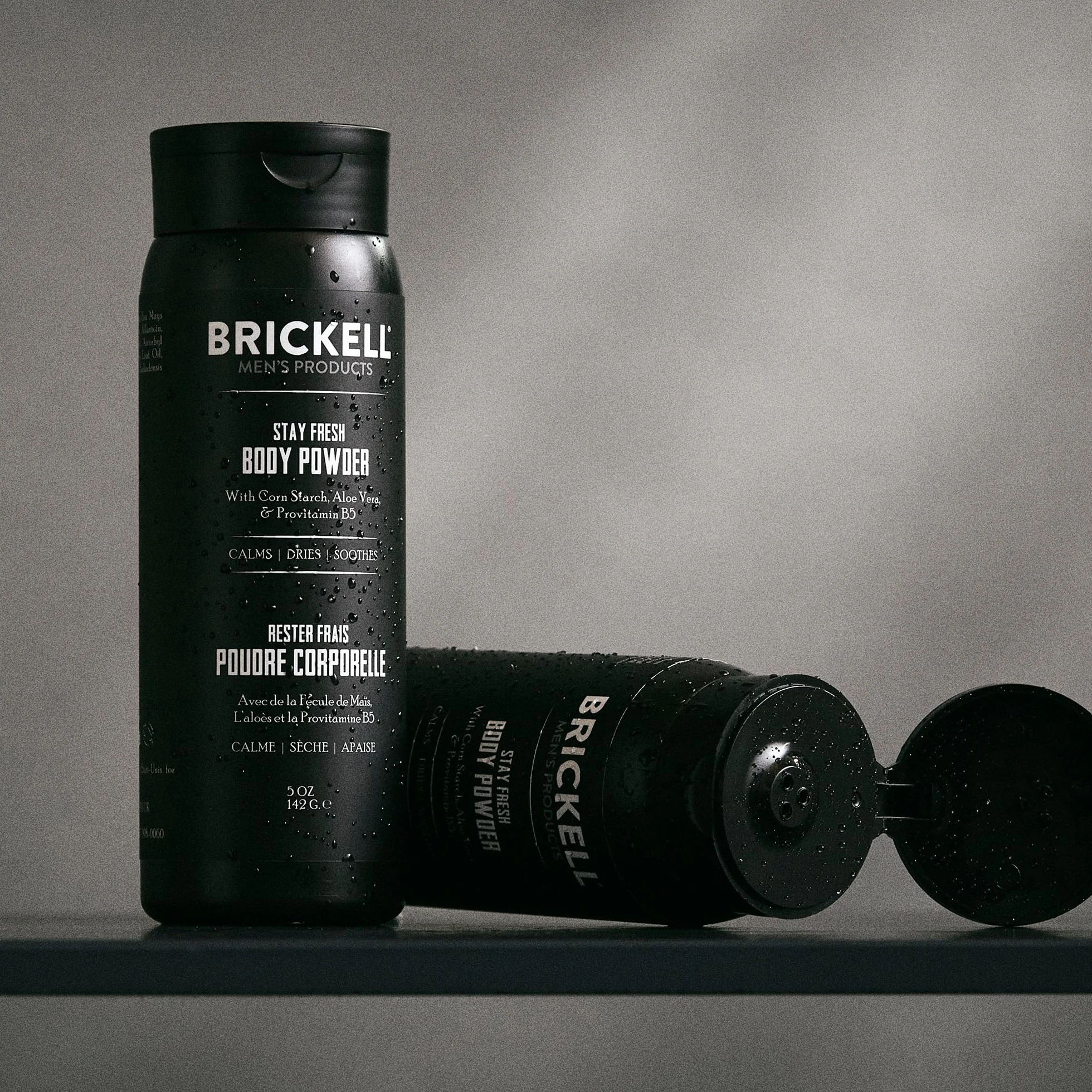 Brickell Men's Mantieni la Polvere per il Corpo Fresca per Uomo, Naturale e Biologica, senza Talco, Assorbe il Sudore, Mantiene la Pelle Asciutta (Profumato, 142 g)