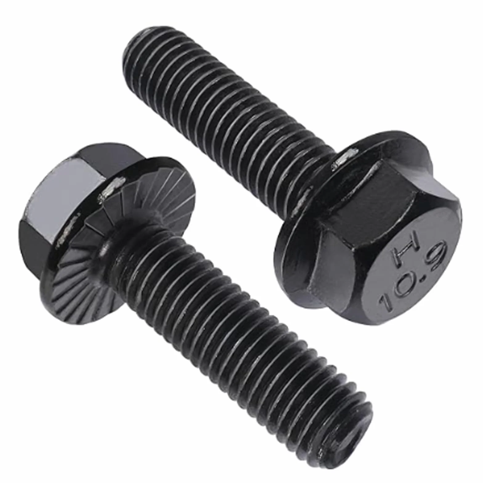 Bulloni A Testa Esagonale Della Flangia M10x60 10.9 Viti In Lega Nera Finitura Nera 10pcs