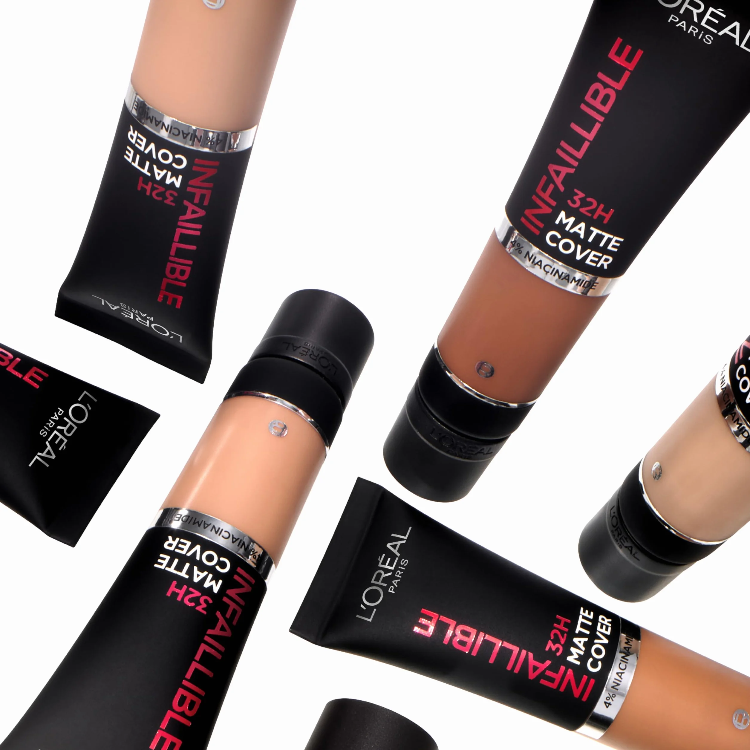 L'Oreal Paris Fondotinta, Infallible Matte Cover 24 ore 200 Golden Sand, a prova di sudore, resistente al calore, a prova di trasferimento e impermeabile, SPF 18, 30 ml