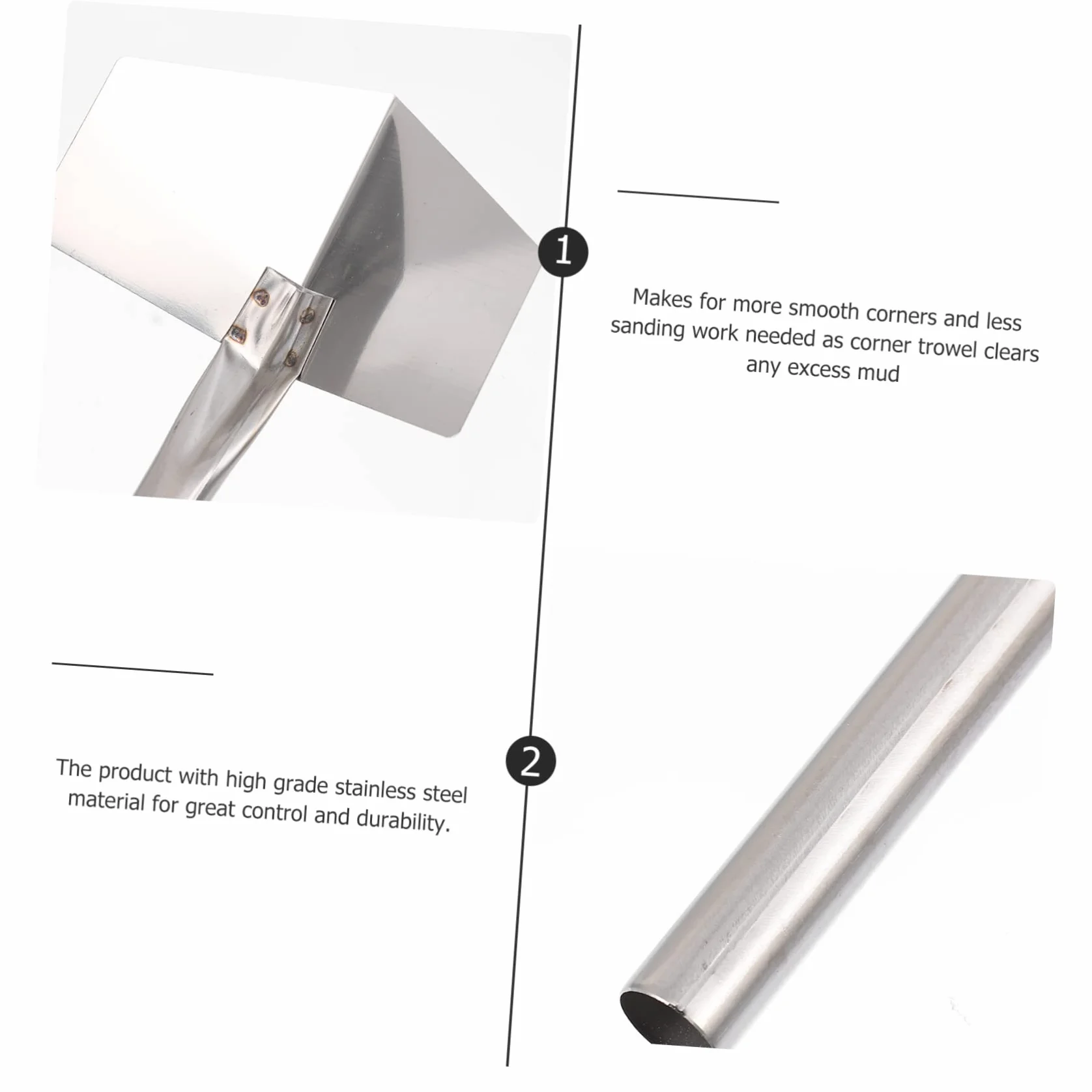 Yardenfun 6 Pezzi Strumenti Acciaio Inossidabile Per Angoli Interni Trowel Stuccatura Muri