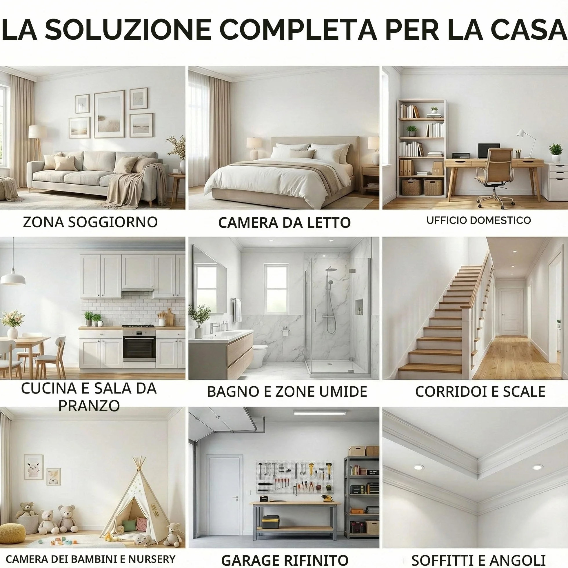 Stucco Bianco Antimuffa per Muro Pronto Veloce in Tubetto Riempitivo per Crepe Graffi e Fori