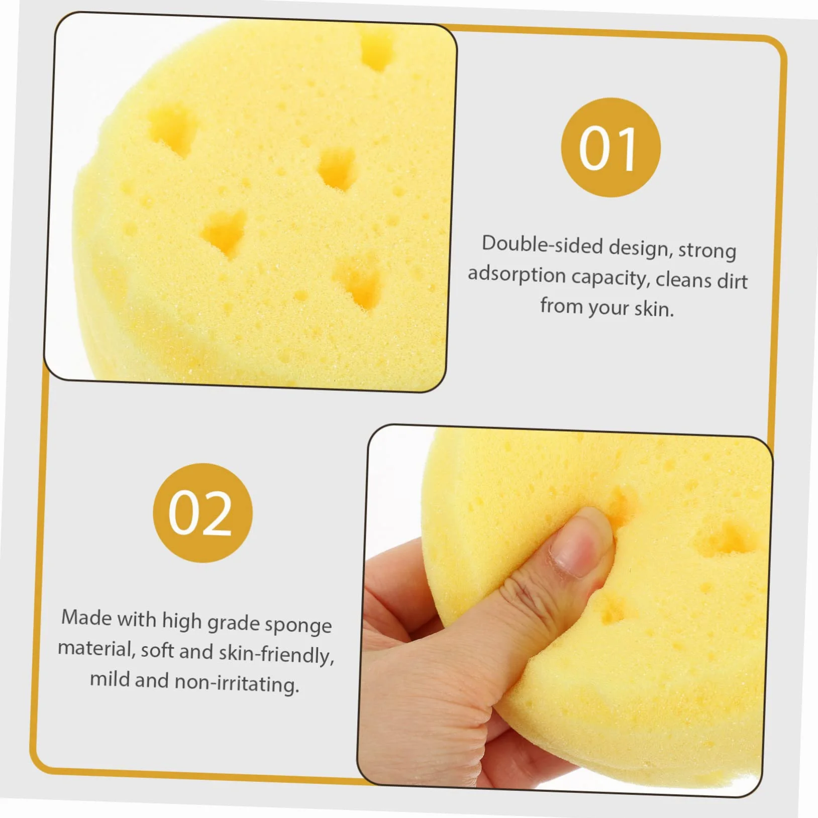 Ipetboom 5 Set di Spugna da Bagno a Doppia Faccia in Luffa con Gancio Essenziale per La per Donne E Uomini Scrubber per Il Corpo Asciugatura Rapida 4 Pezzi*5