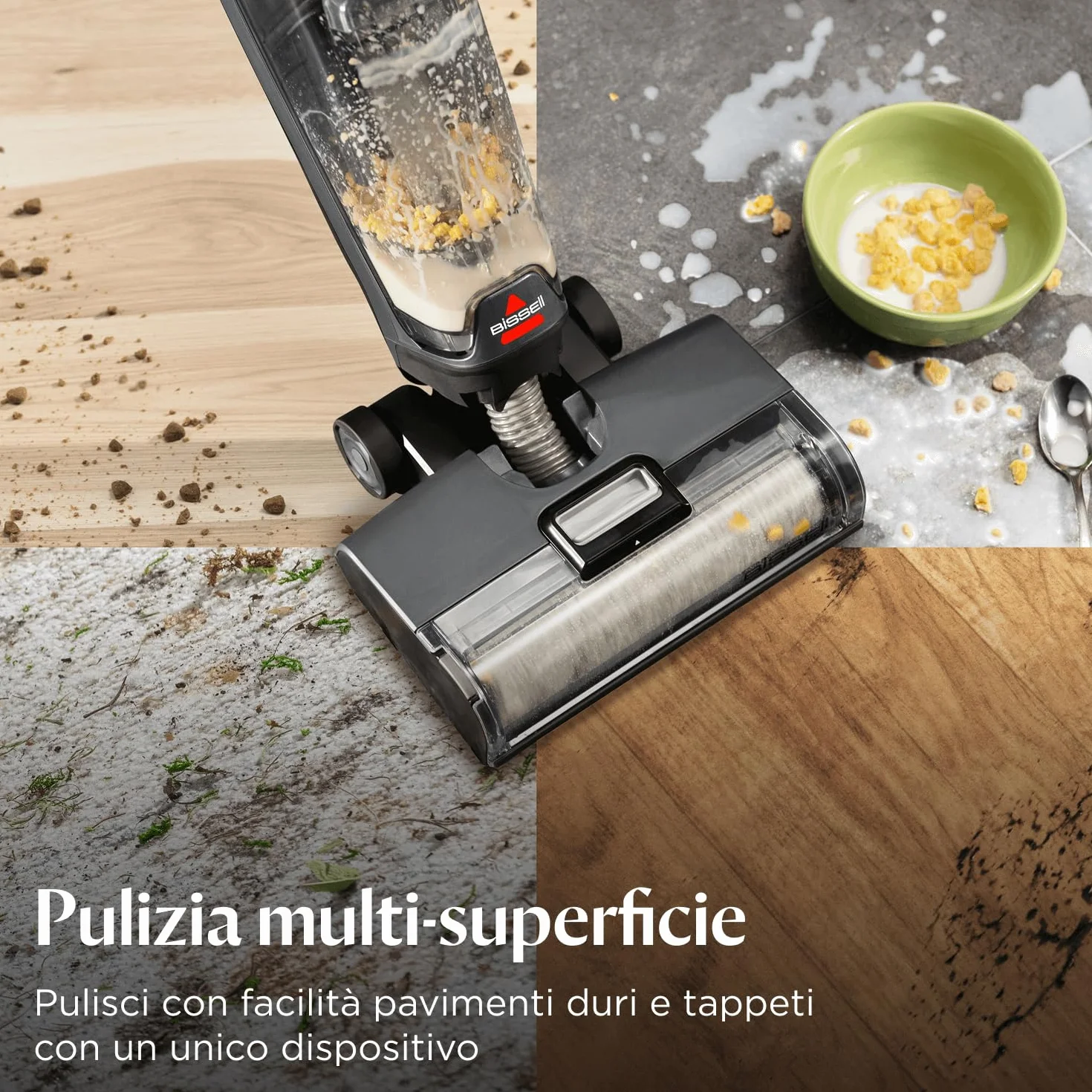 Bissell CrossWave OmniForce 3912N Aspirapolvere Senza Fili Aspira e Lava 240m²