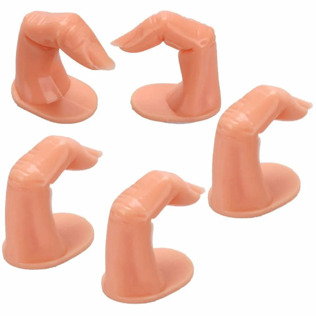 5 pezzi di allenamento per la pratica della nail art, False Finger Practice delle unghie Pratica Modello di dito per dita per la pratica delle nail art