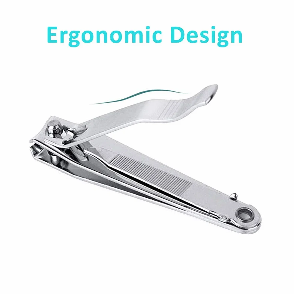 Tagliaunghie con lime per unghie integrate, tagliaunghia in acciaio inossidabile resistente per unghie spesse, affilato per uomini e donne
