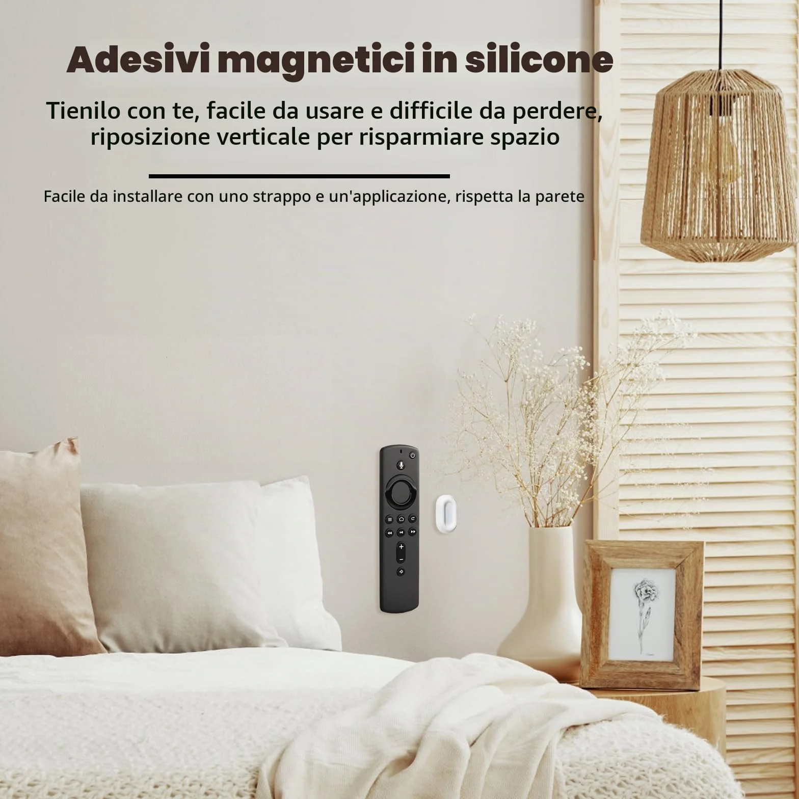 Supporto Magnetico Porta Telecomando da Muro 5 Pezzi, Adatto a Tutti i Tipi di Elettrodomestici