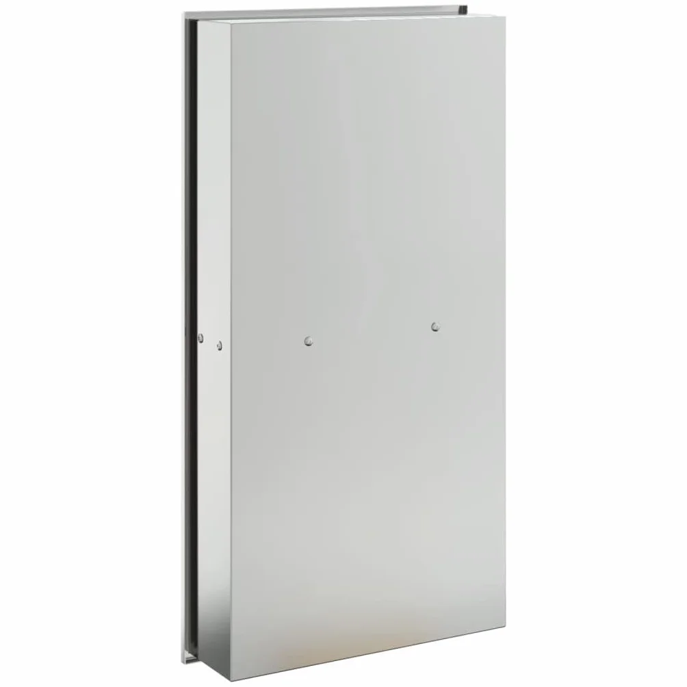 Nicchia per Doccia Argento Spazzolato 32x62x9cm Acciaio Inox