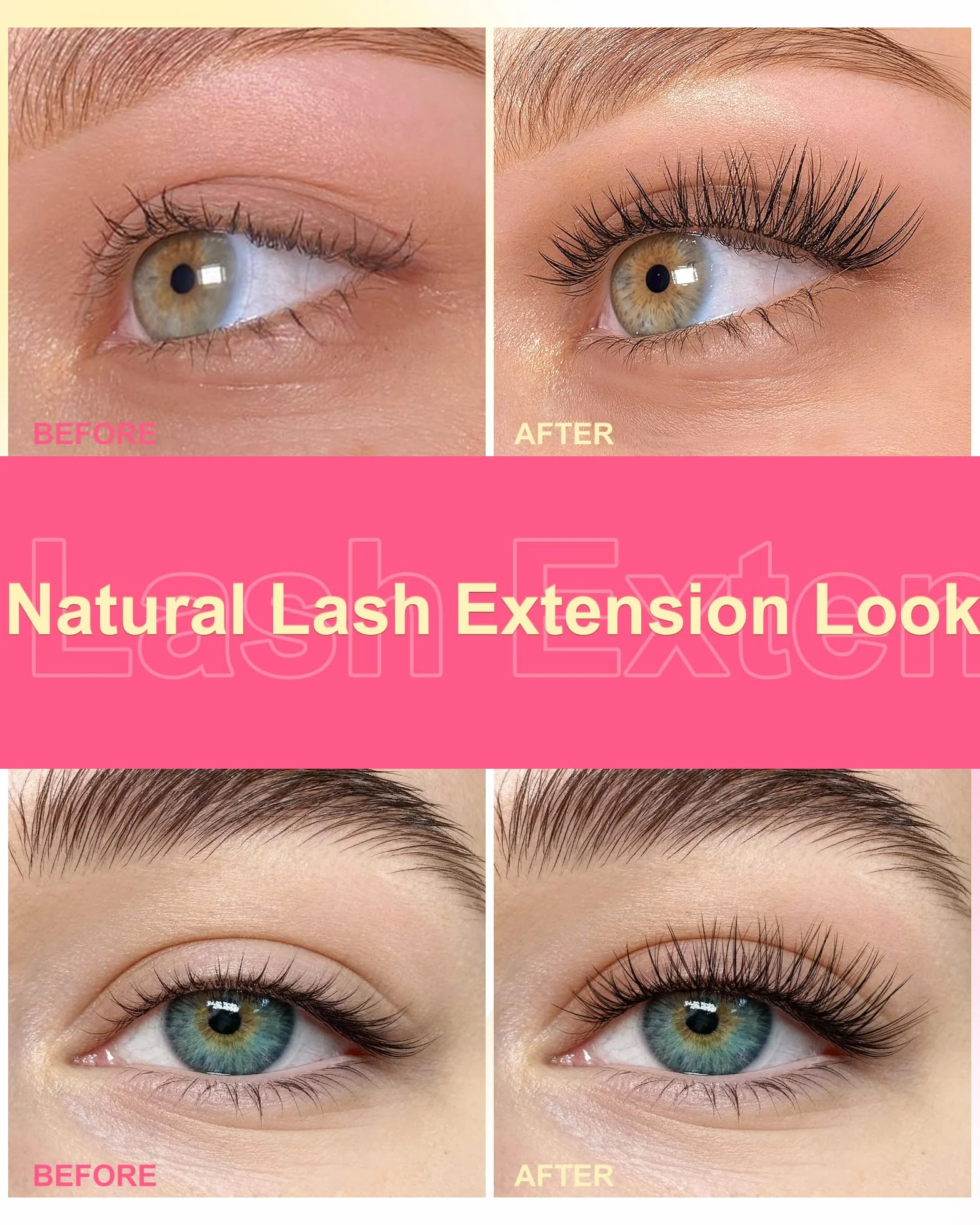 EMEDA Ciglia Finte a Ciuffetti Naturali Wispy - Ciglia Cluster Individuali a Banda Invisibile, Estensioni di Ciglia Fai-da-te Fluffy Effetto, C Curl Mix 8mm 10mm 12mm 14mm Lashes (VENUS-Mix)