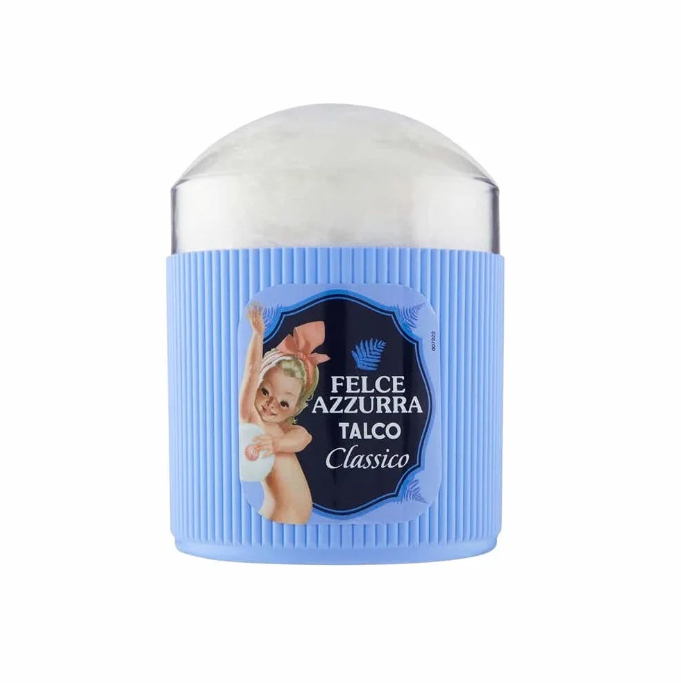 Paglieri Felce Azzurra Talco Classico con Piumino Polvere Corpo Classico Talco con Spugna 250 g