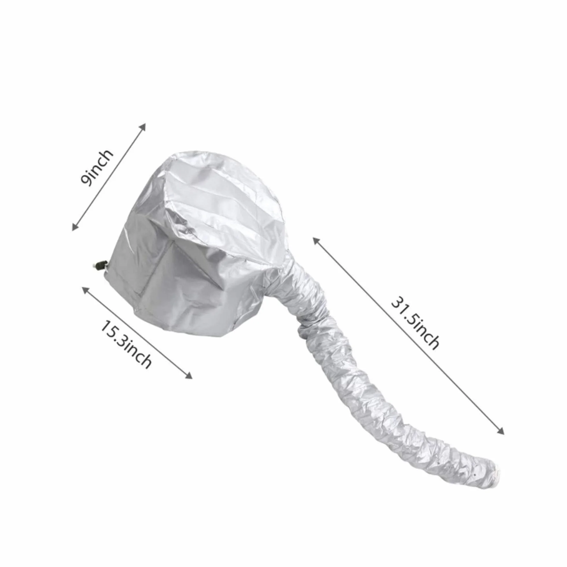 Casco per Asciugatura Capelli, Cuffia per Asciugacapelli Manuali, Regolabile Elastica Cuffia Termica per Capelli, per Asciugatura, Acconciatura, Arricciatura (Grigio)