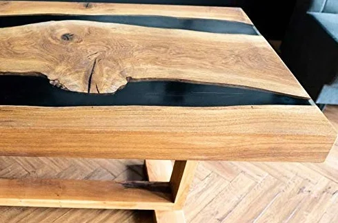 Resina Epossidica Trasparente Colorata per Legno Gioielli Creazioni Artistiche Effetto Acqua Colata Alto Spessore 1 kg Nero