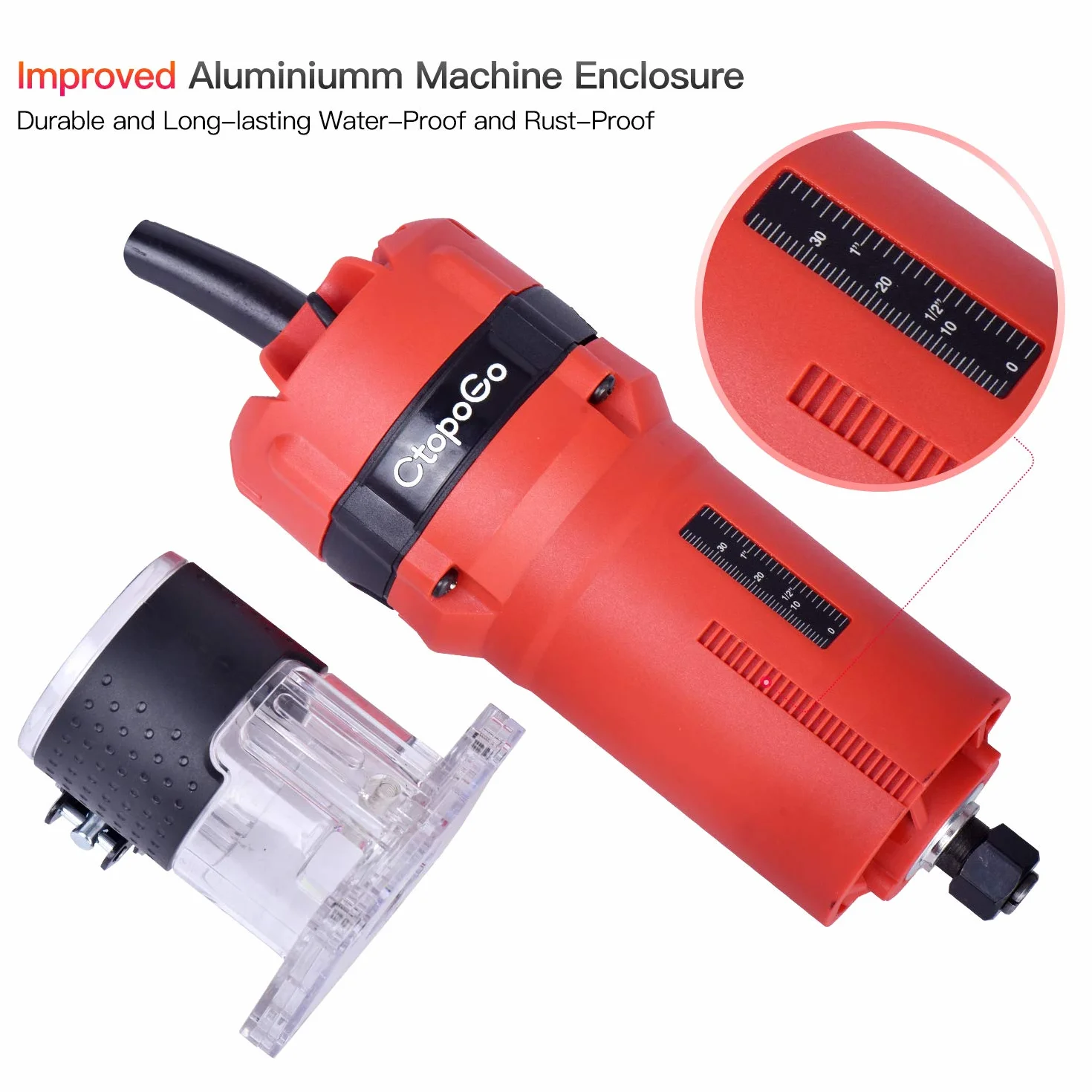 Rifilatore Fresatrice Verticale Elettrica 800W 30000 R/MIN 6.35mm 12 pezzi