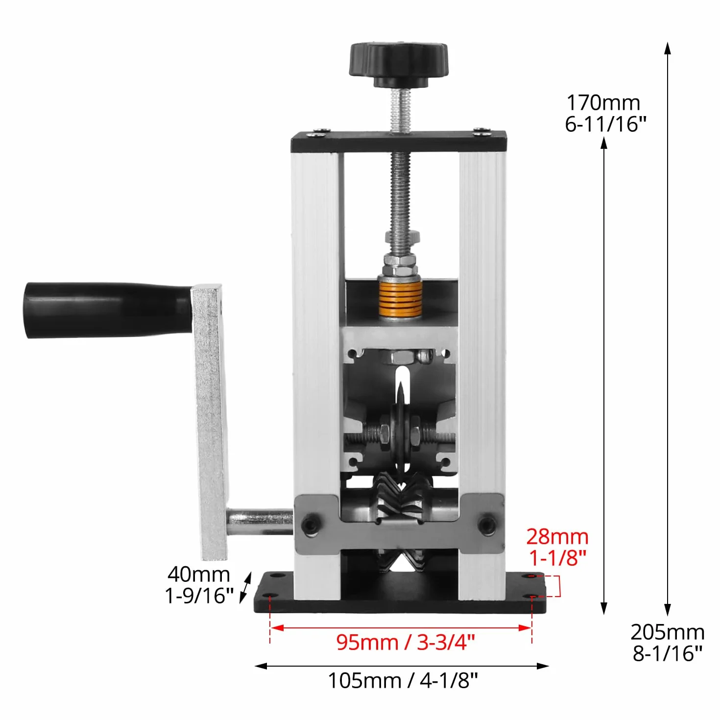 QWORK Spelafili Automatico Manuale per Cables Ø1-25 mm Portatile Lama Acciaio Telaio Alluminio