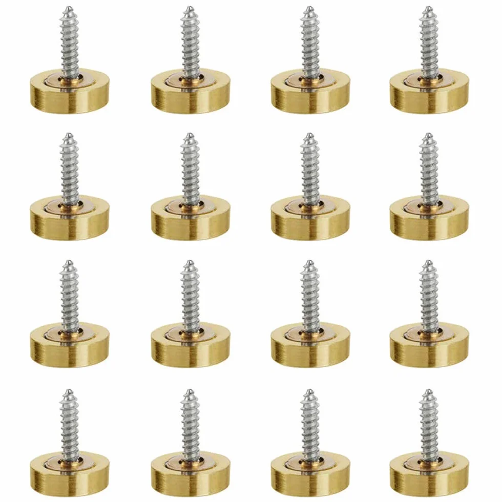 Greluma Viti per Specchietti 16 Pezzi 16mm Acciaio Inossidabile Cappucci Decorativi