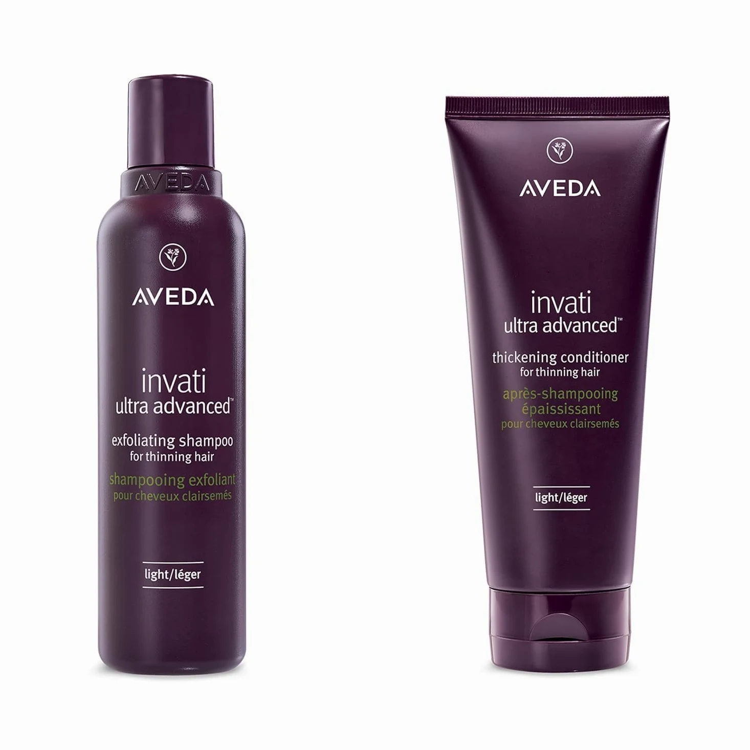 Aveda Invati Ultra Advanced Routine: Shampoo esfoliante: light - Fase 1 di 4 (200ml) + balsamo ispessente: light - Fase 2 di 4 (200ml) - Cuoio capelluto normale e grasso