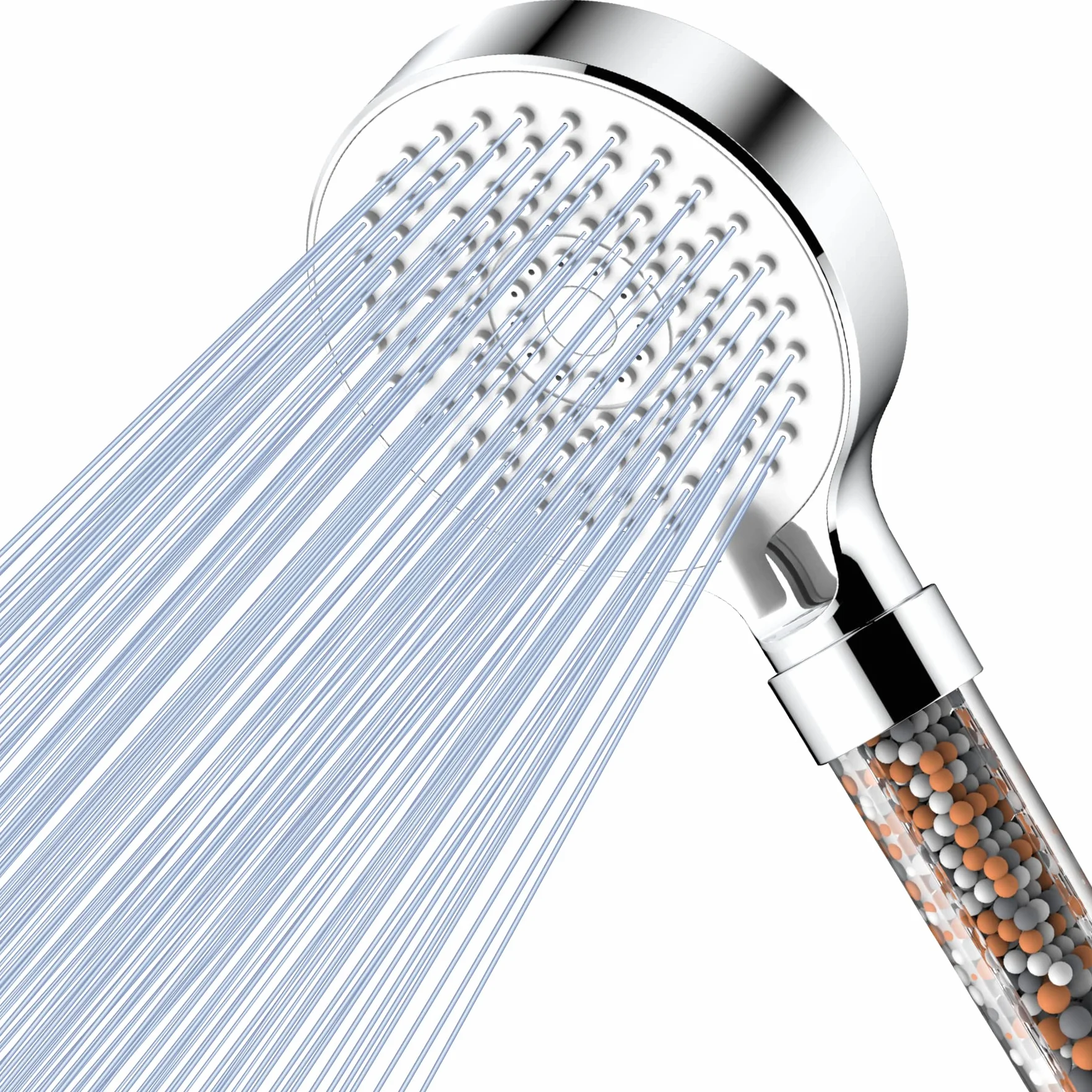 Magichome Soffione Doccia Anticalcare 5 Getti Spray Alta Pressione Filtrazione a 3 Strati Bianco