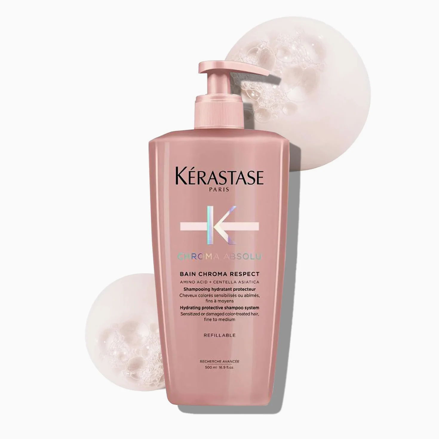 Kérastase, Chroma Absolu, Shampoo Professionale Idratante e Protettivo per Capelli Colorati, Protezione del Colore, Con Amminoacidi e Centella Asiatica, Bain Chroma Respect