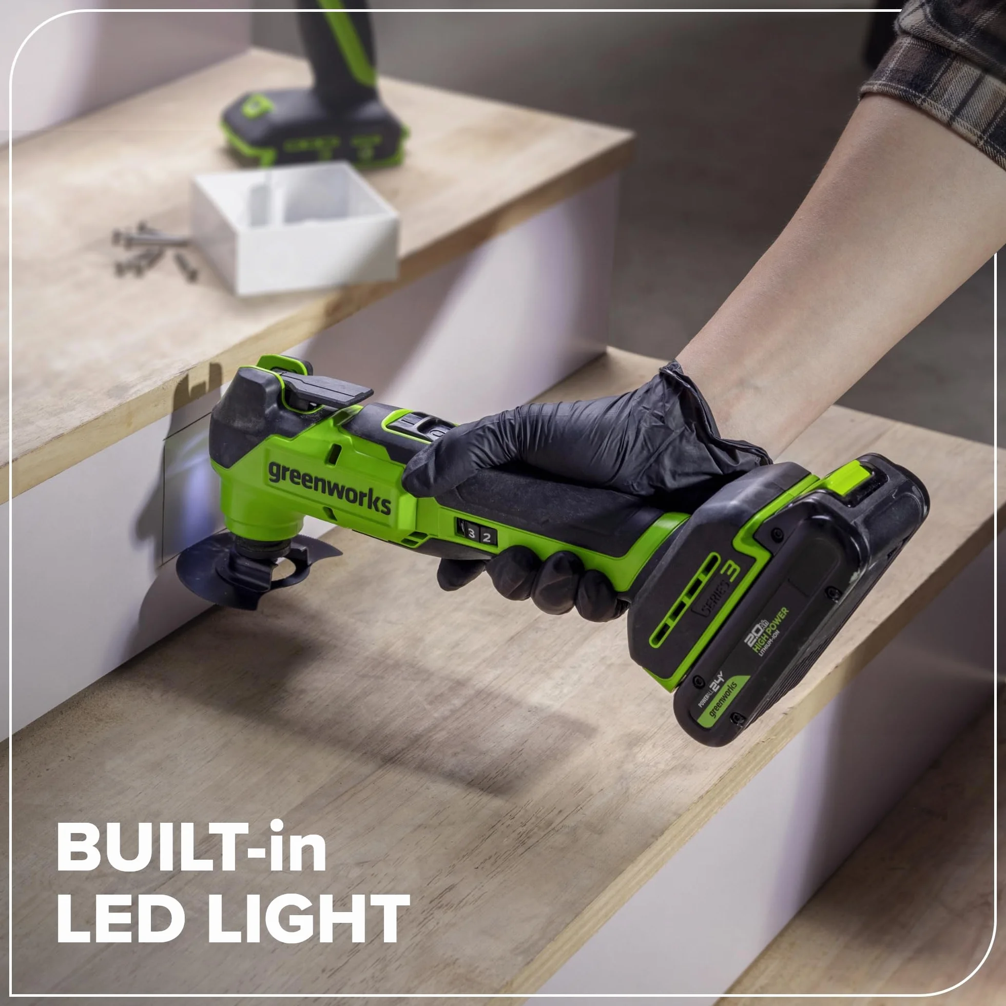 Greenworks 24V combo trapano avvitatore a percussione sega circolare alternativa a calare utensile multifunzione levigatrice torcia