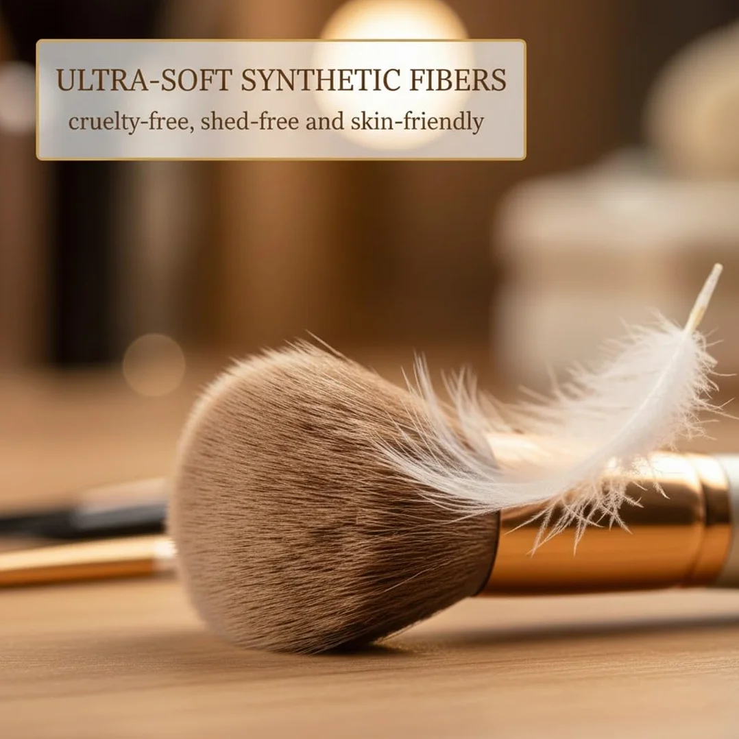 Pennelli Make Up,13 Pezzi Set Pennelli Make Up,Set Viso e Occhi,Trucchi,Pennello Trucco Sintetico a Setole Morbide per Makeup Brushes Regalo,per Fondazione,Cipria,Ombretto,Fard(Marrone)