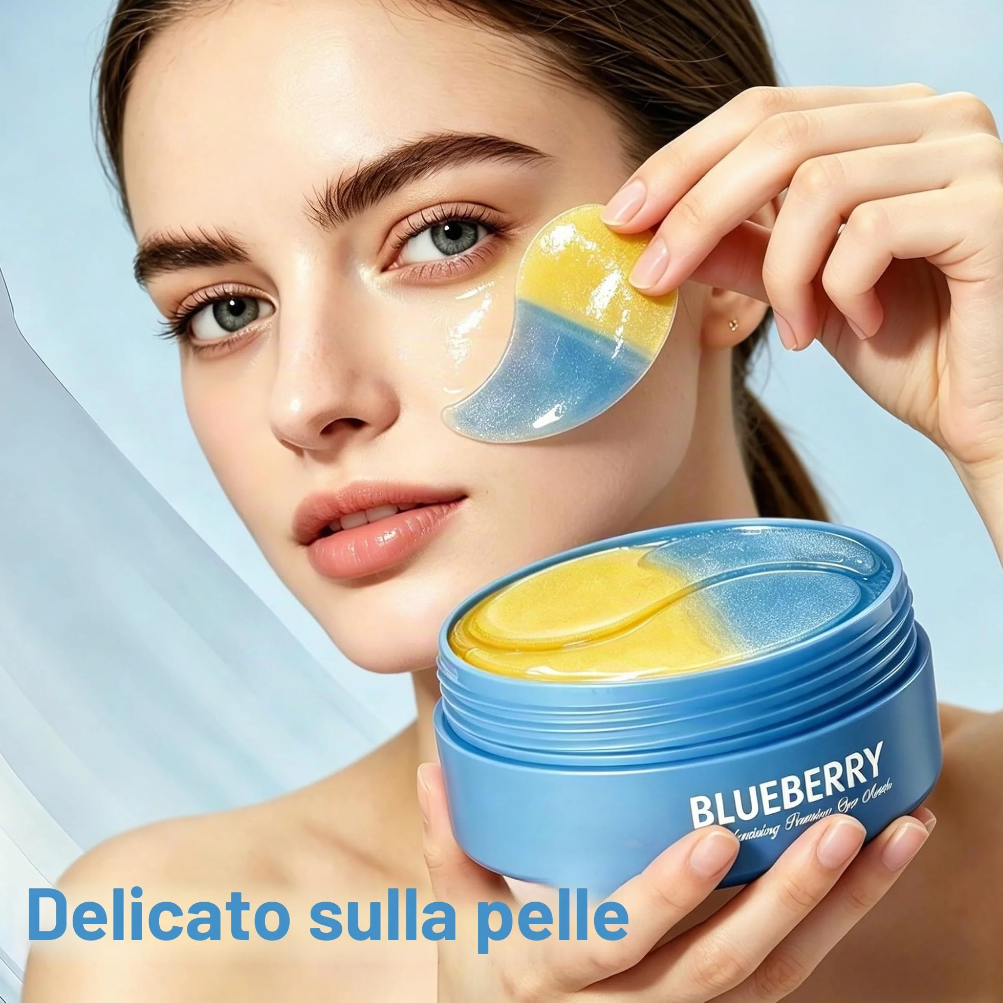 Patch Occhi per Borse e Occhiaie, 60PC Maschera Occhiaies,Maschera Collagene Patch,Eye Patches Essence,Allevia la Stanchezza, Elimina le Borse e Riduce le Rughe