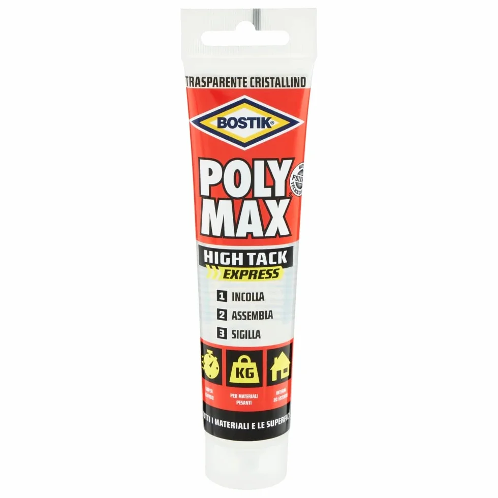Bostik Poly Max High Tack Express colla di montaggio trasparente 115gr