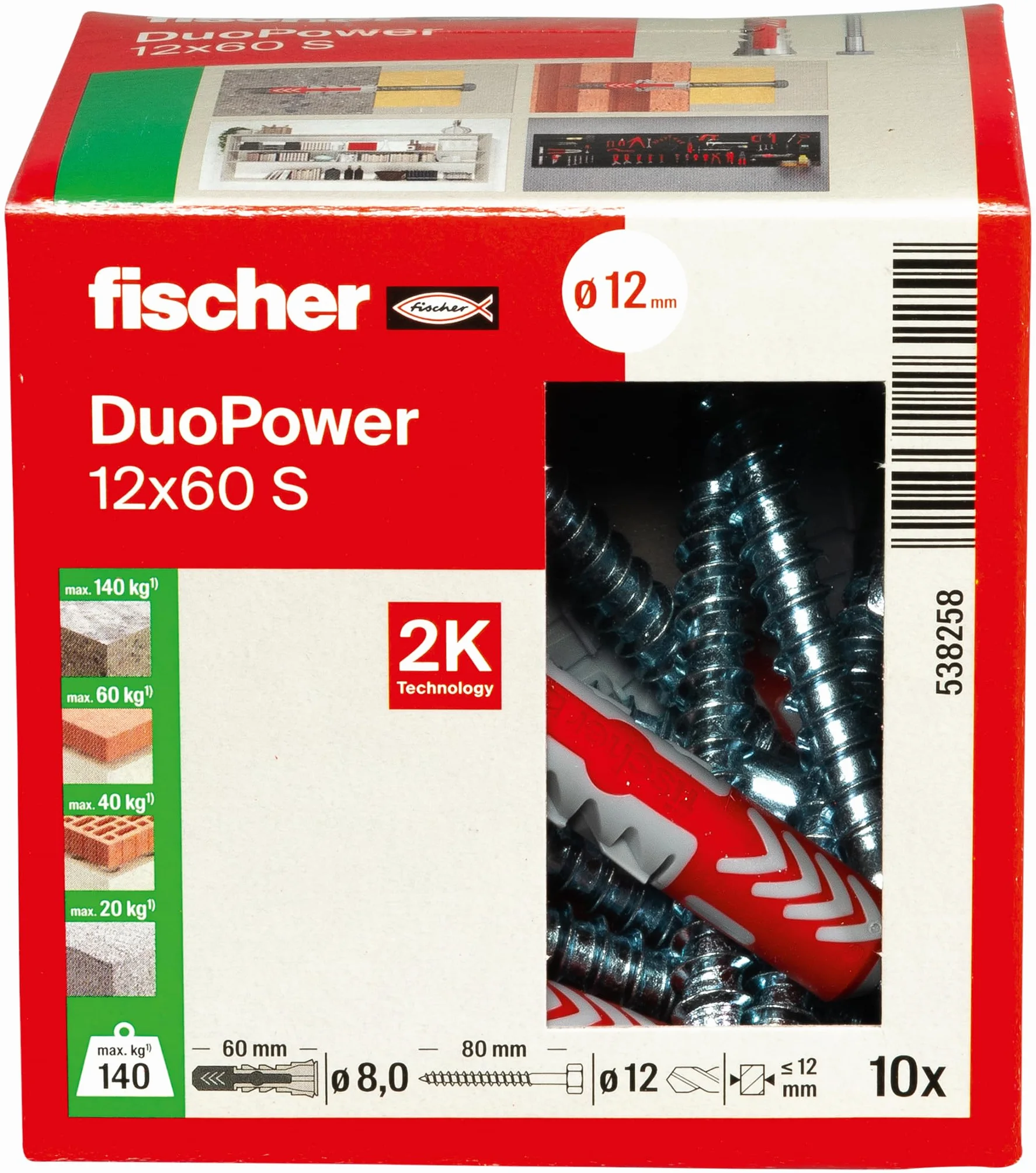 Fischer Duopower tassello universale con vite 538258