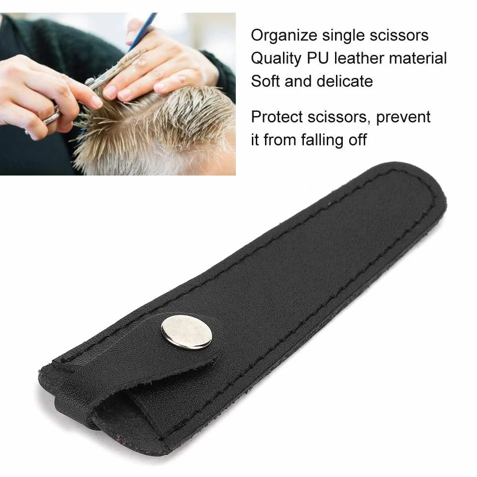 Borsa portatile per forbici, porta forbici, squisito facile pulire per riporre le forbici singole(black)