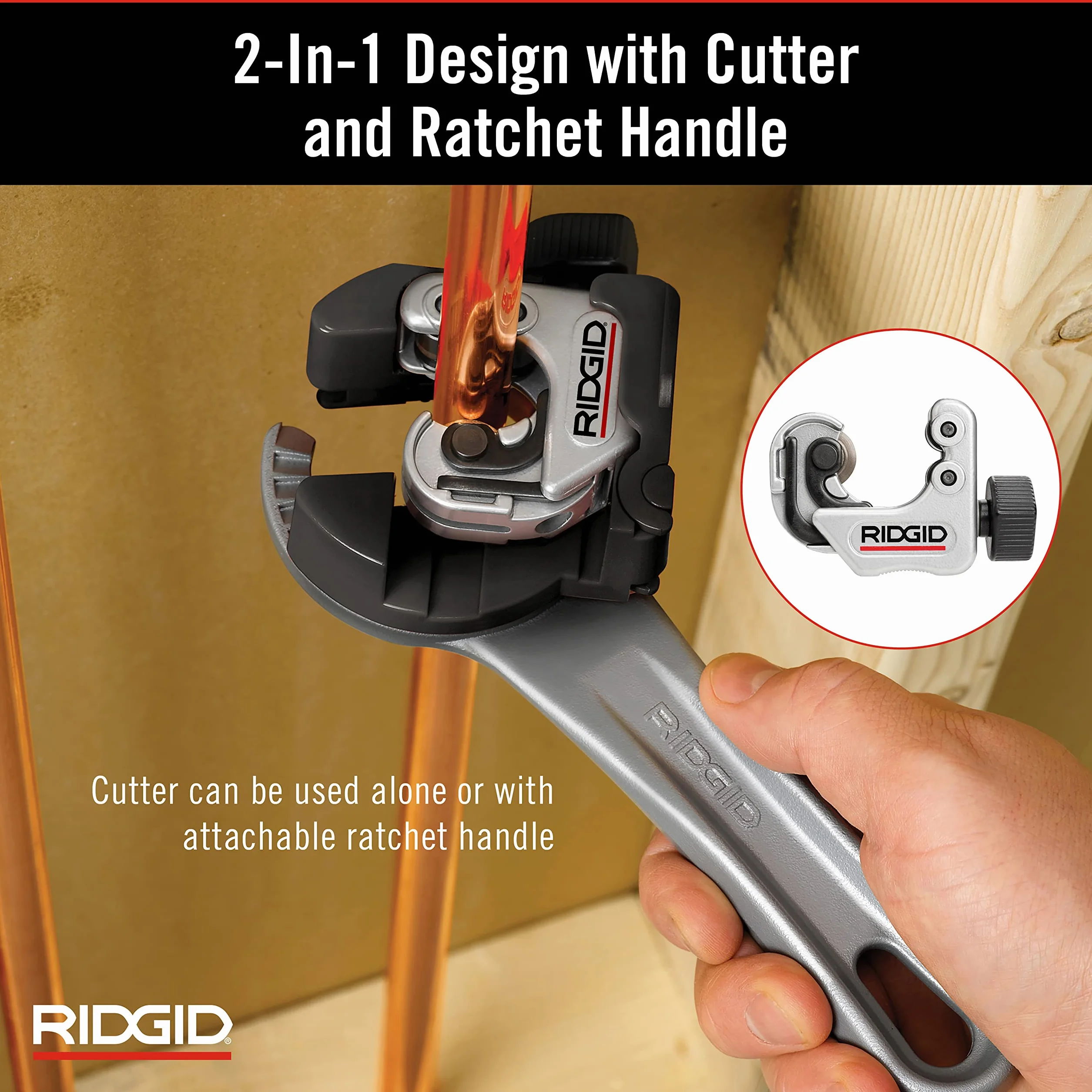 RIDGID 32573 Tagliatubi AUTOFEED 2-in-1 modello 118 6-28 mm con impugnatura a cricco